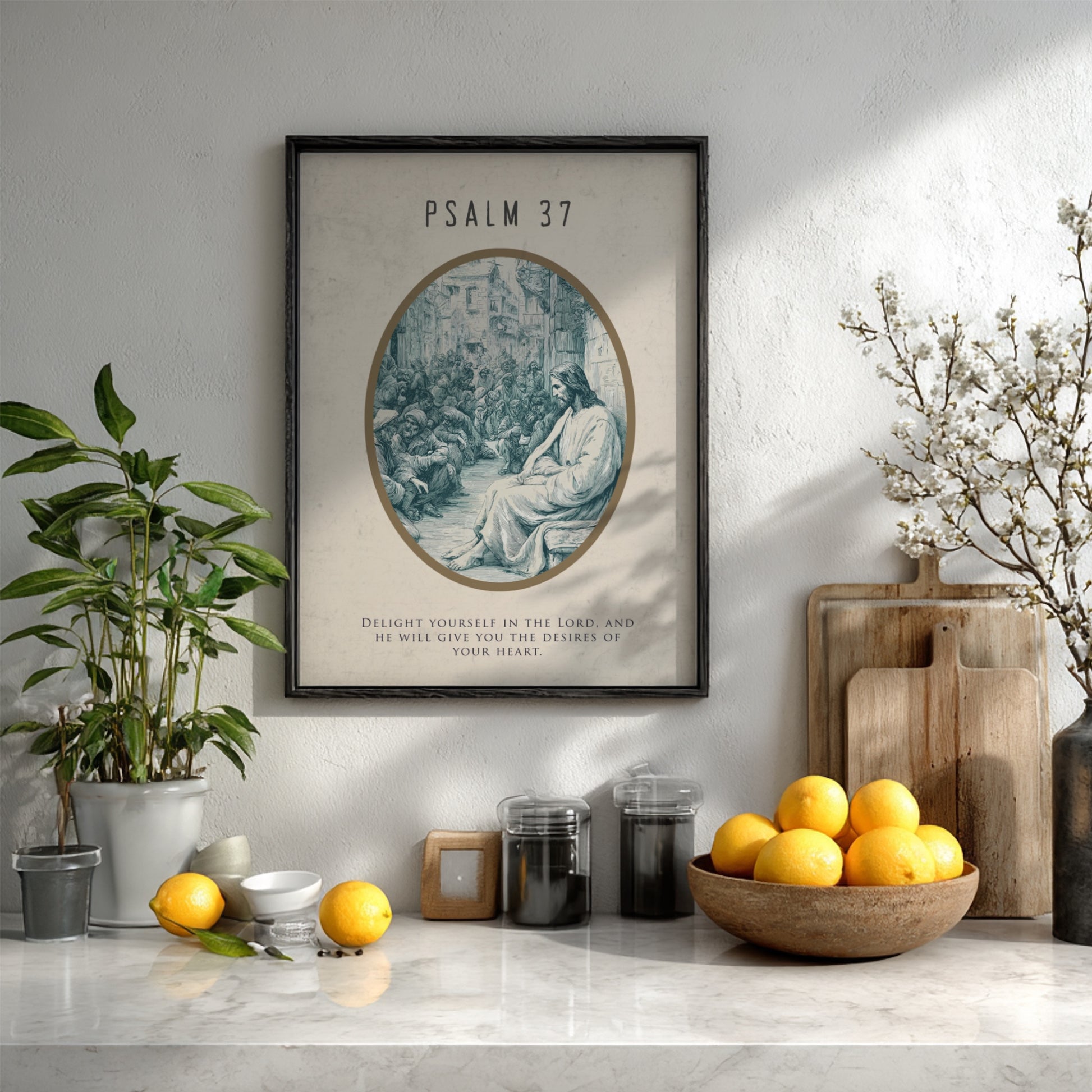 Psalm 37: The Heritage – Modern Minimalist Scripture Art