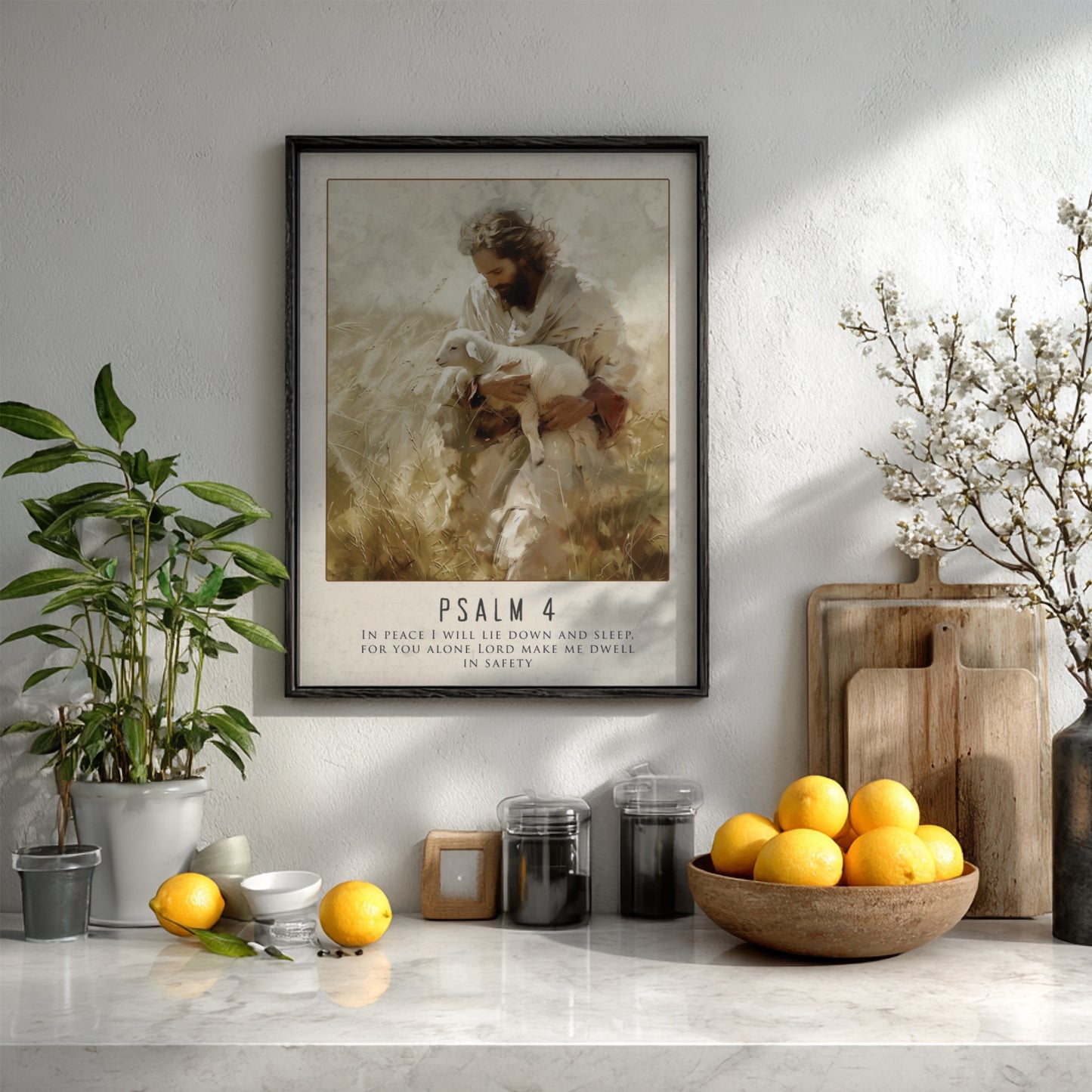 Psalm 4: The Quietude – Modern Minimalist Scripture Art