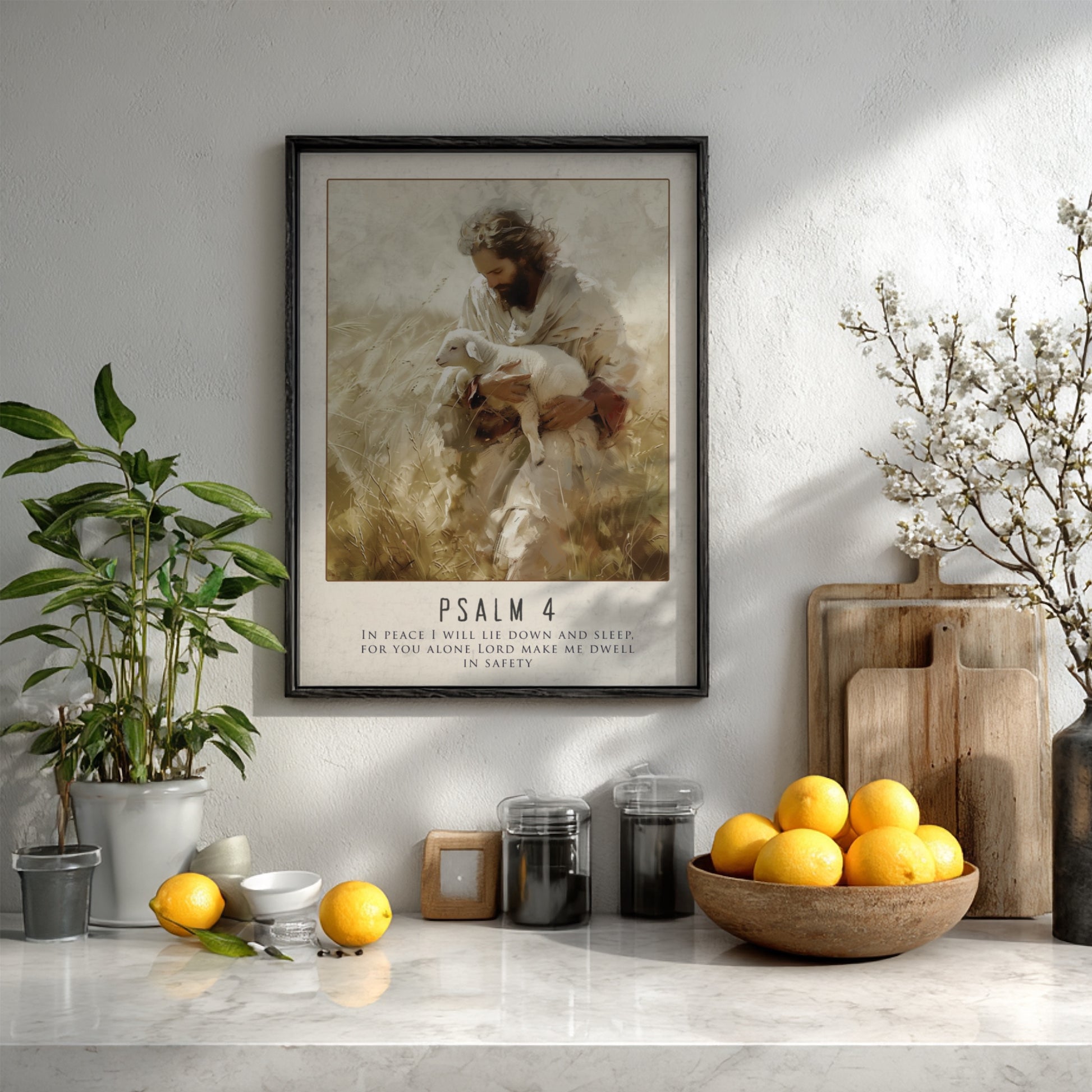 Psalm 4: The Quietude – Modern Minimalist Scripture Art