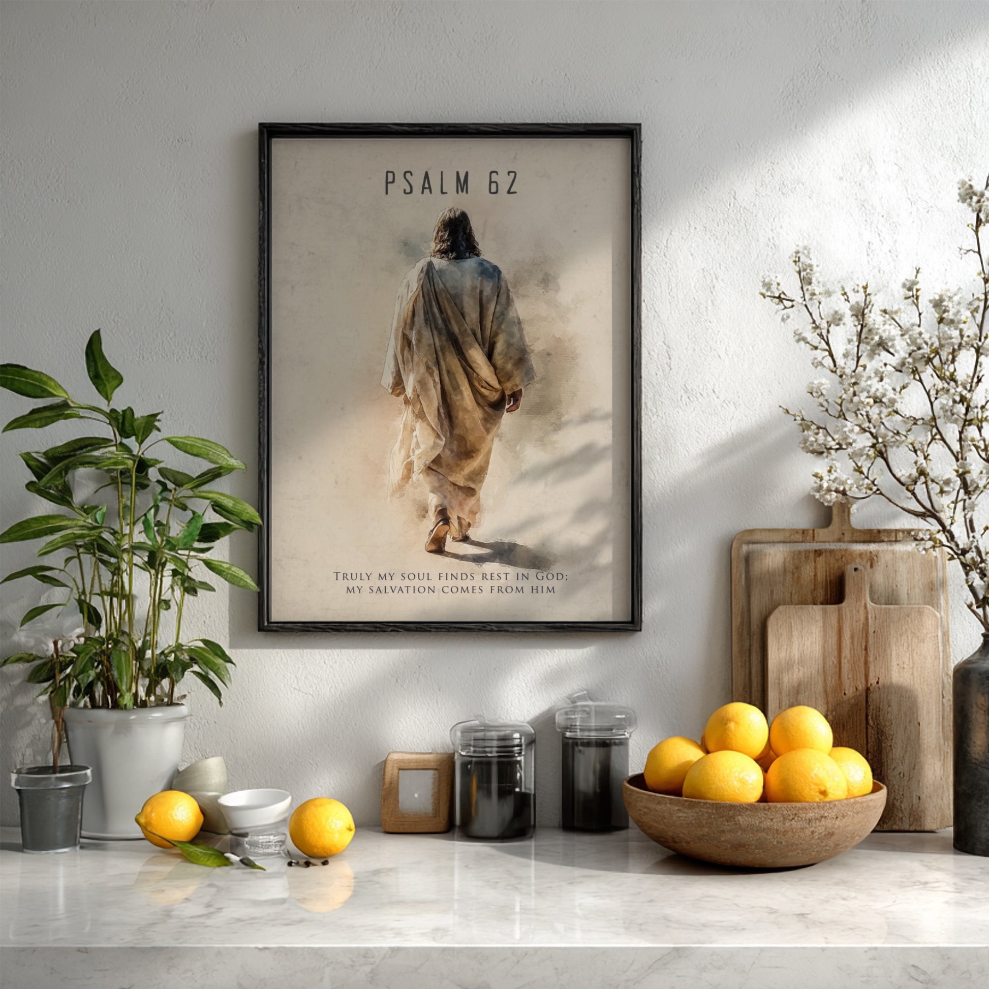 Psalm 62: The Unshakable – Modern Minimalist Scripture Art