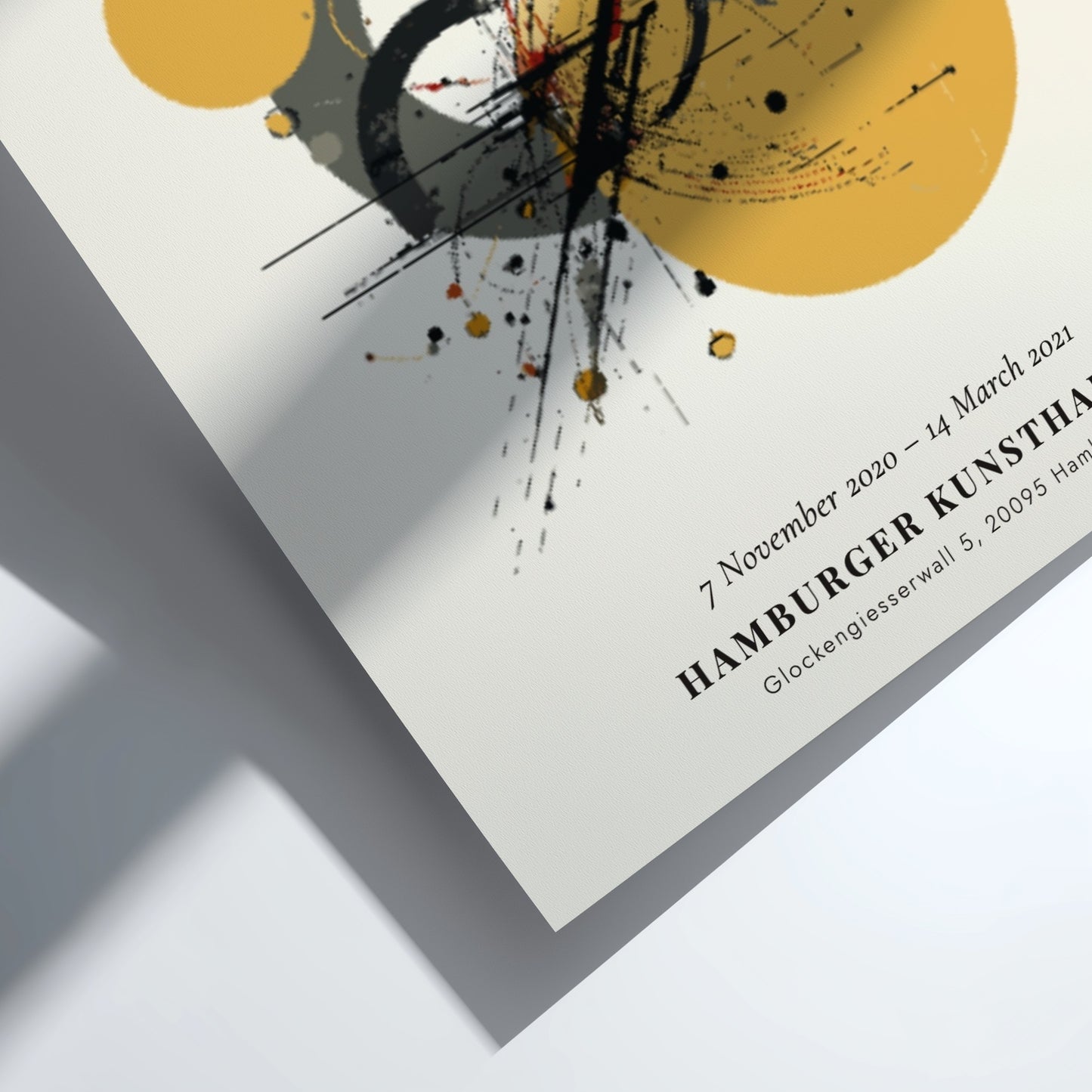 Kandinsky inspired poster featuring abstract shapes in vibrant colors