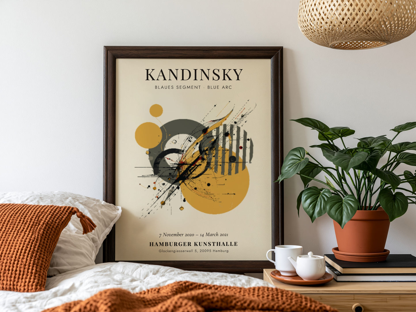 Kandinsky inspired poster featuring abstract shapes in vibrant colors