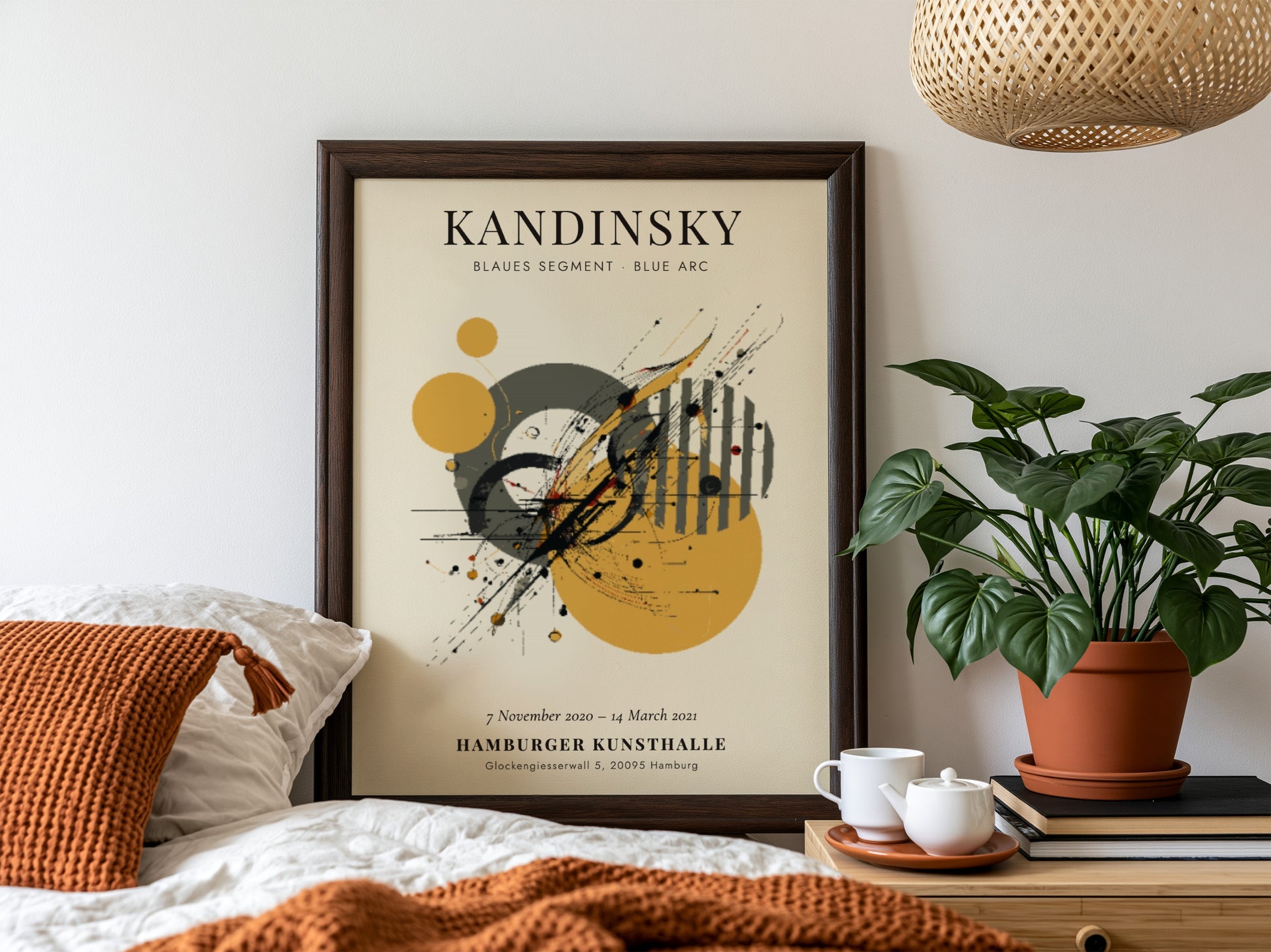 Kandinsky inspired poster featuring abstract shapes in vibrant colors
