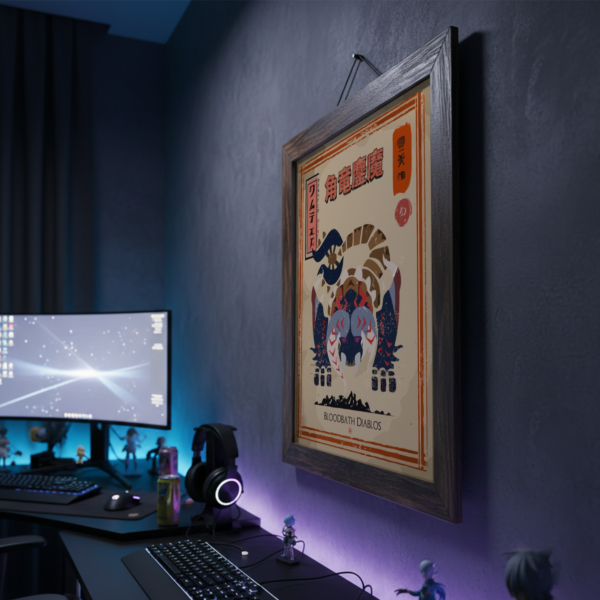 Bloodbath Diablos - Monster Hunter Wall Art Print