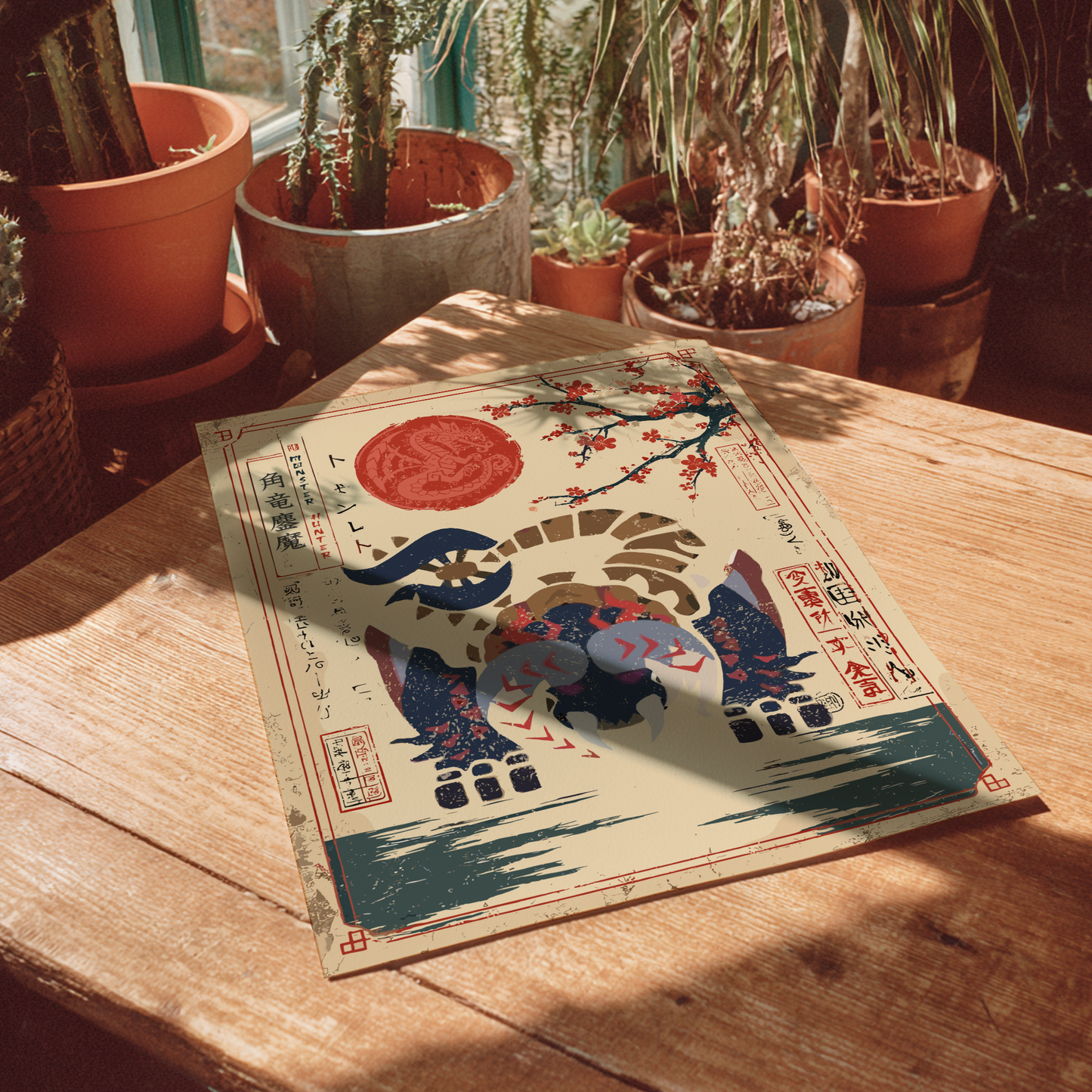 Bloodbath Diablos Art Print - Monster Hunter Poster