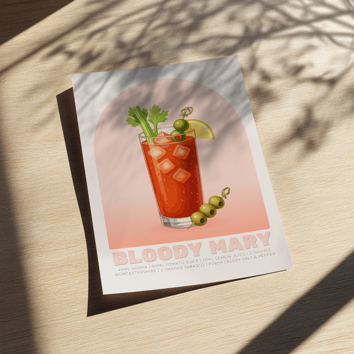 Bloody Mary Cocktail Poster - Drinks Wall Art