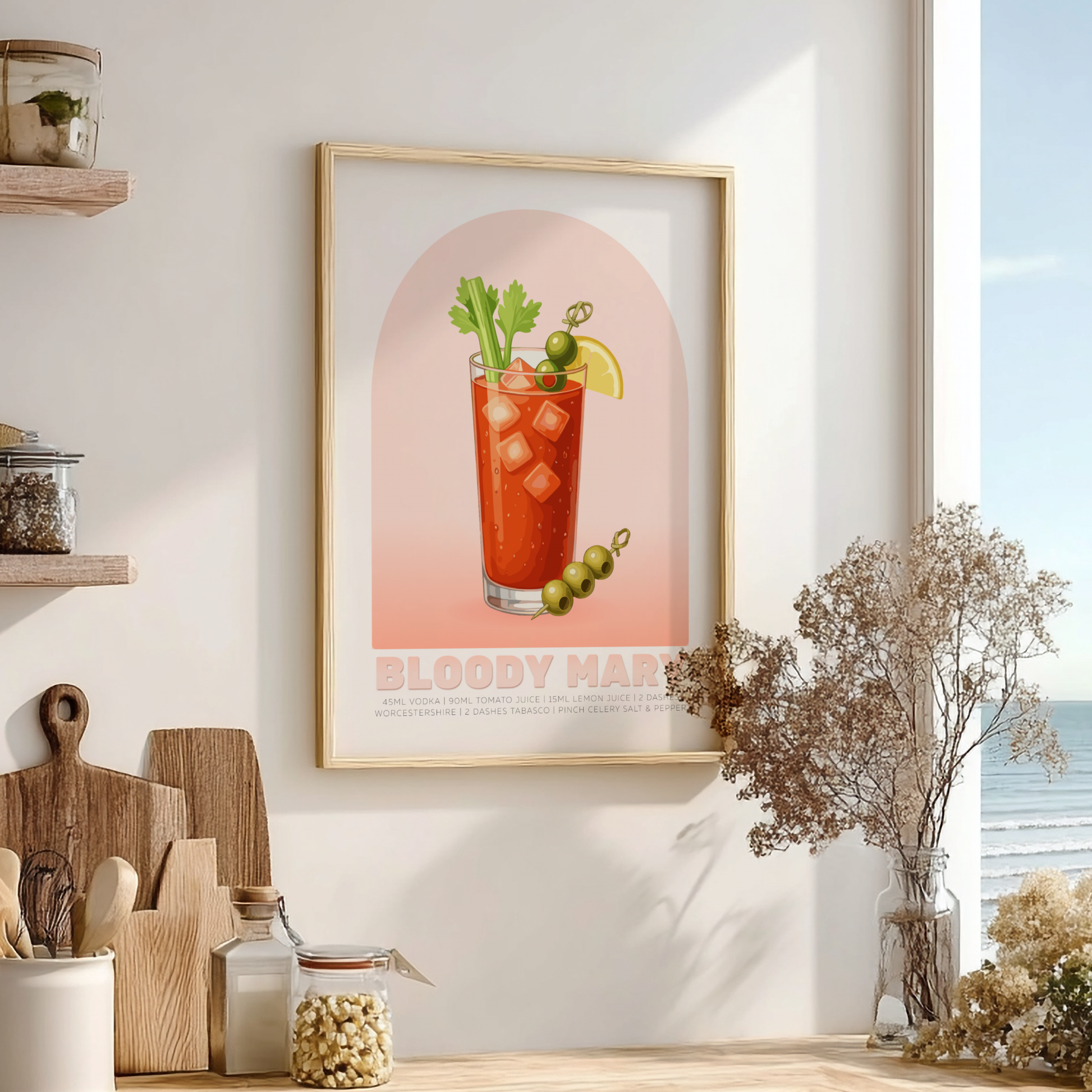 Bloody Mary Cocktail Poster - Drinks Wall Art