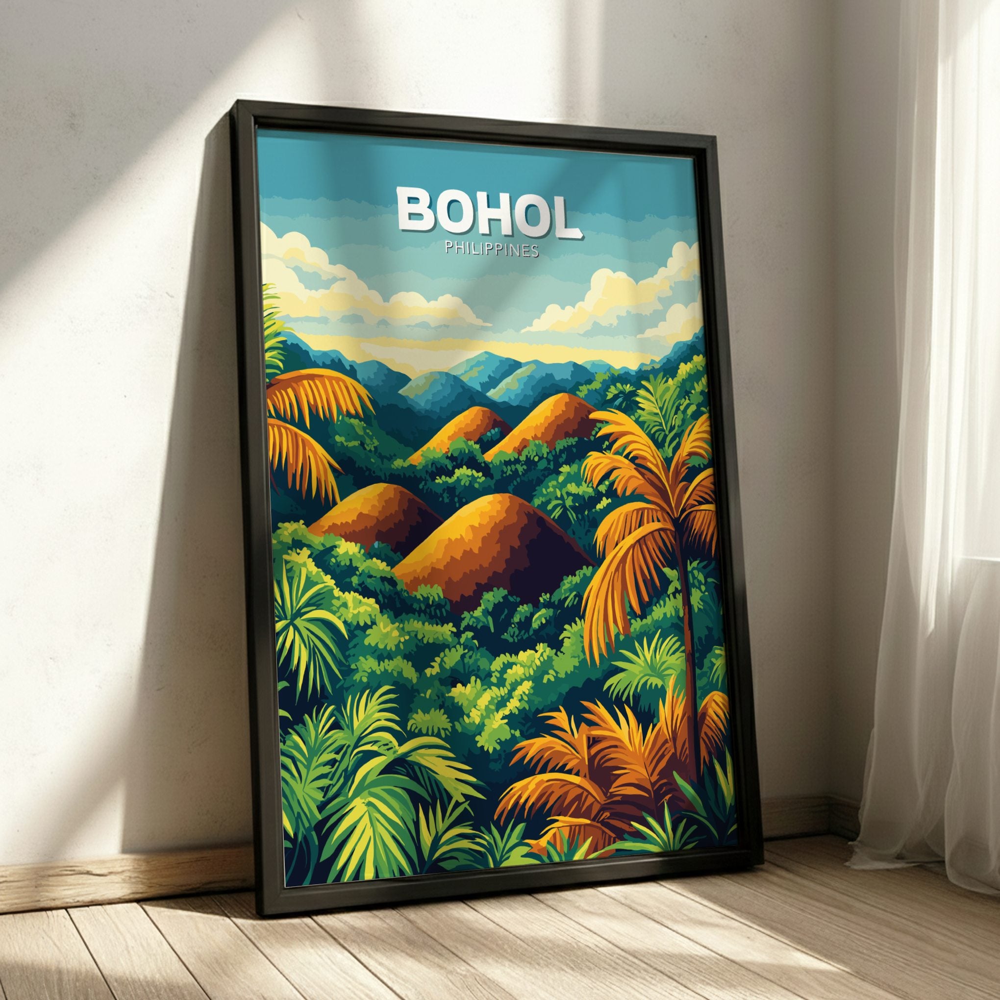 Asian BOHOL POSTER - CHOCOLATE HILLS ARTWORK