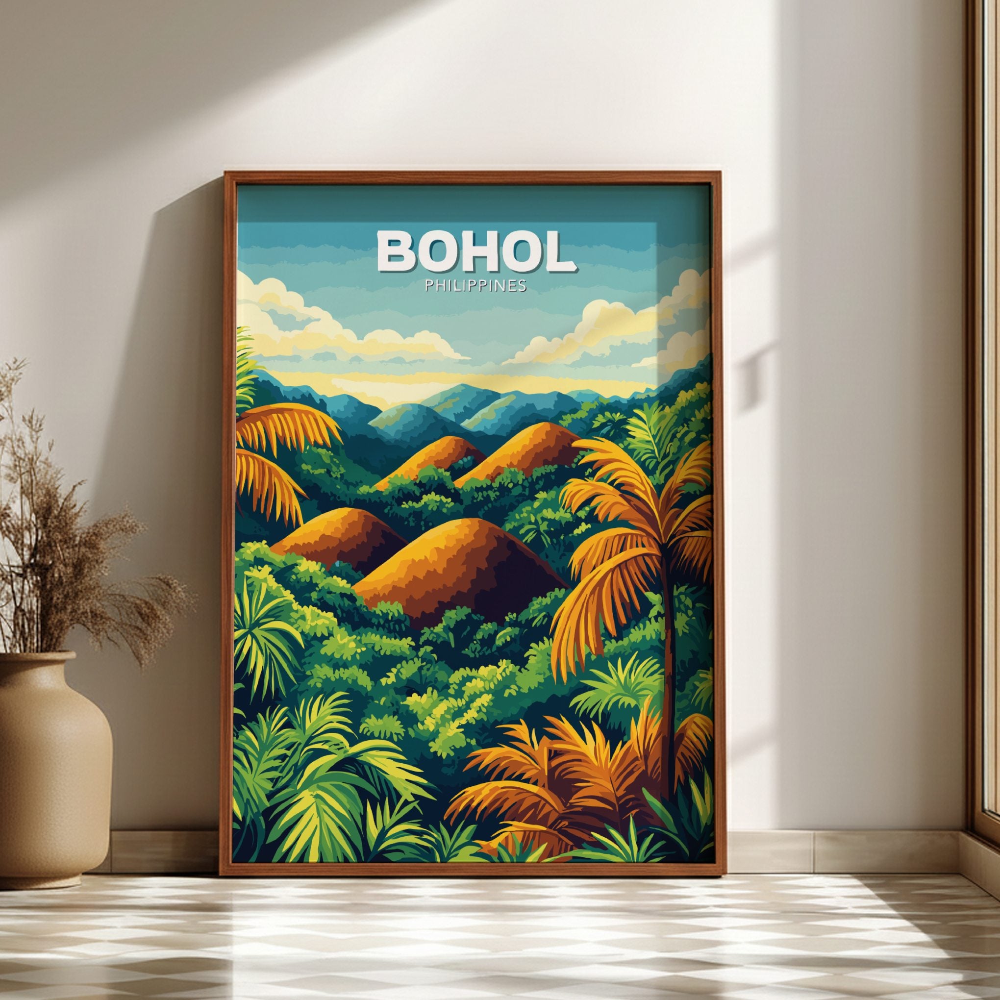 Asian BOHOL POSTER - CHOCOLATE HILLS ARTWORK