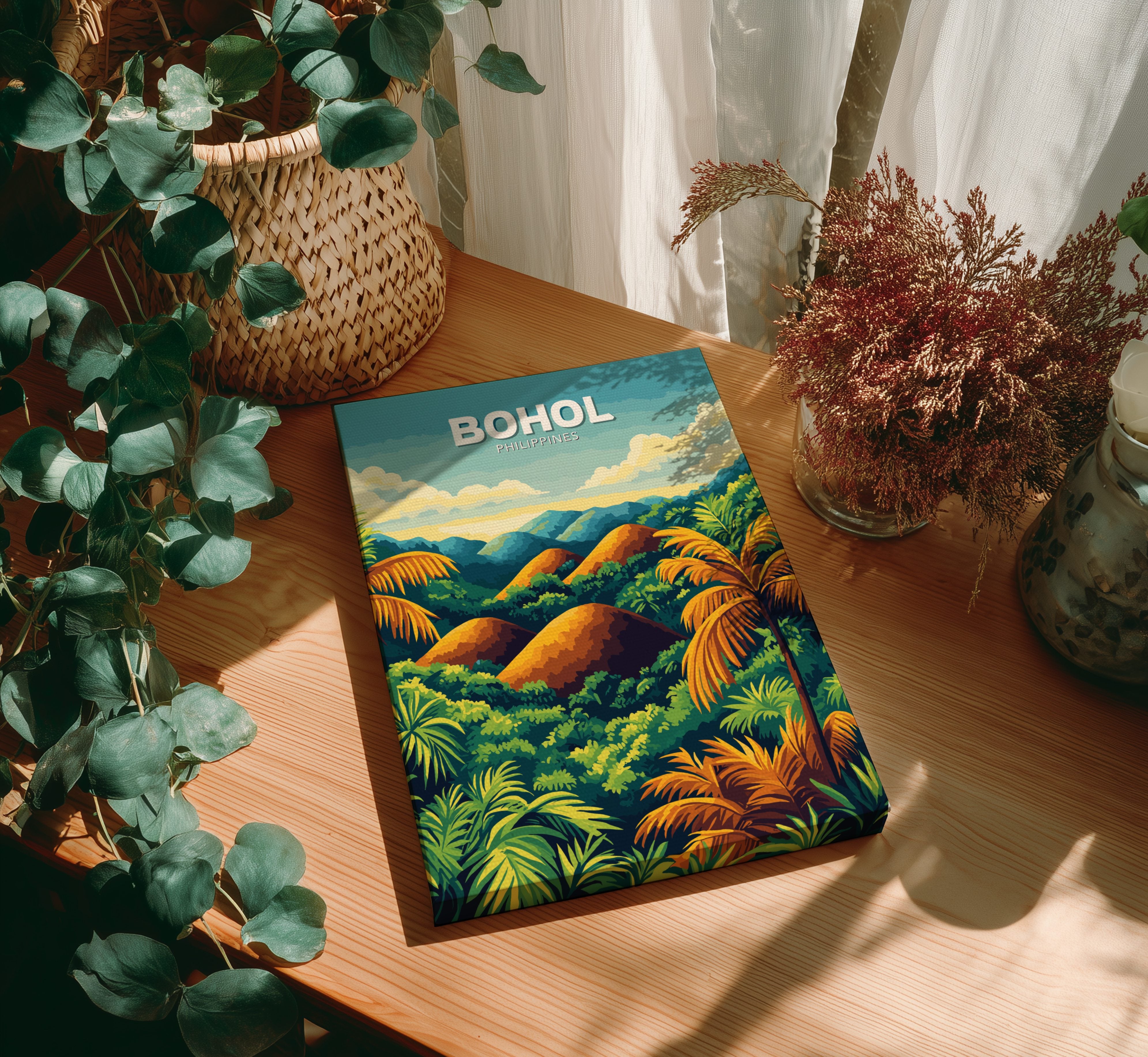 Asian BOHOL POSTER - CHOCOLATE HILLS ARTWORK