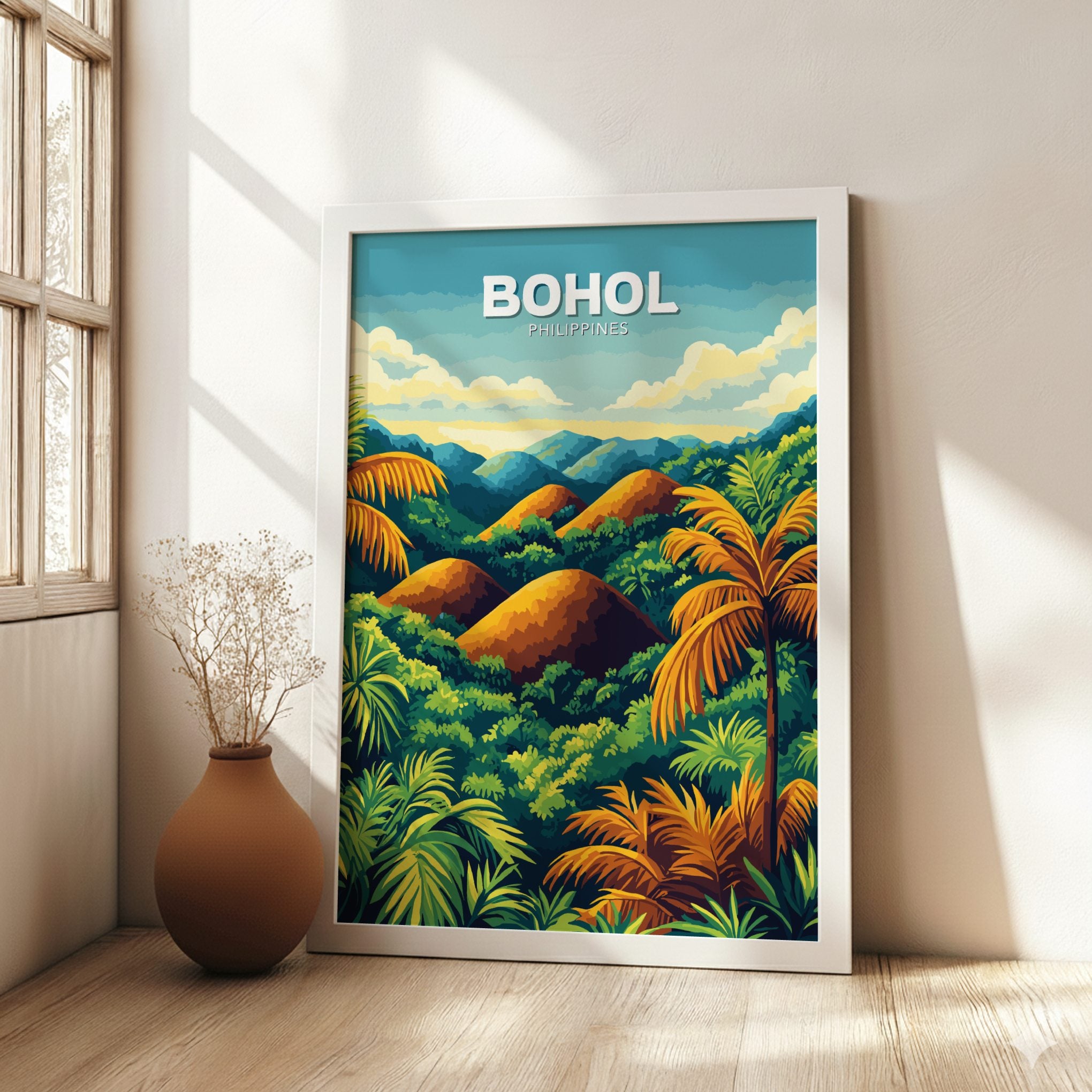 Asian BOHOL POSTER - CHOCOLATE HILLS ARTWORK