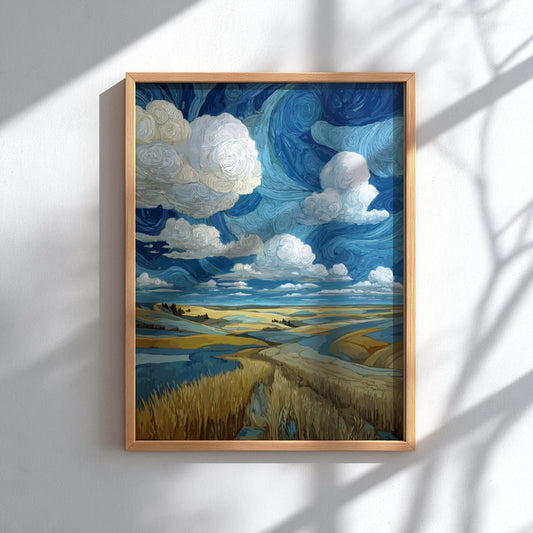 Boundless - Wide Open Plain and Vast Sky Landscape Wall Art