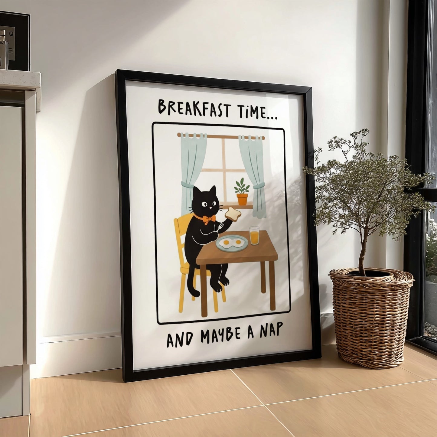 Breakfast Time Poster - Cozy Morning Vibes Wall Art Print