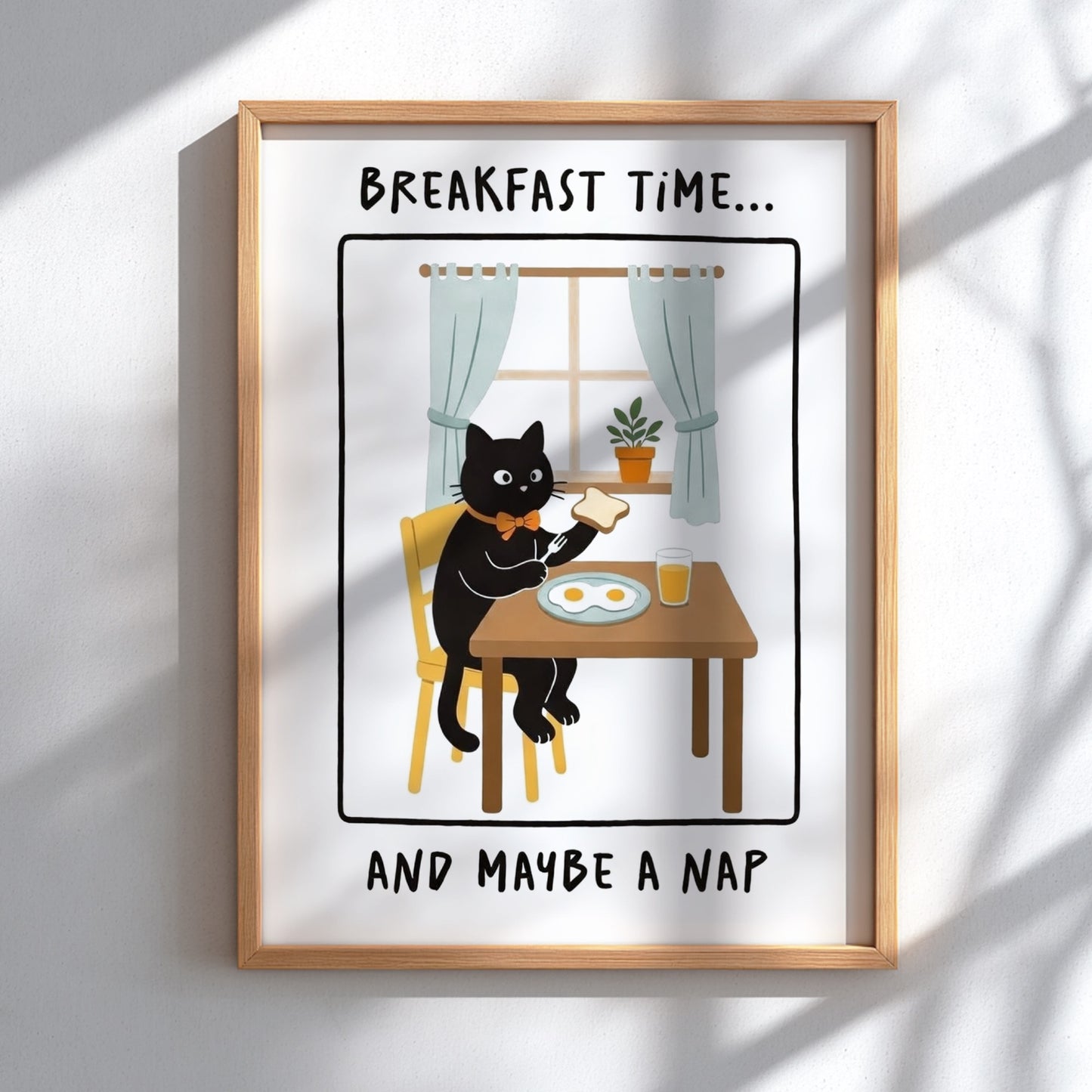 Breakfast Time Poster - Cozy Morning Vibes Wall Art Print