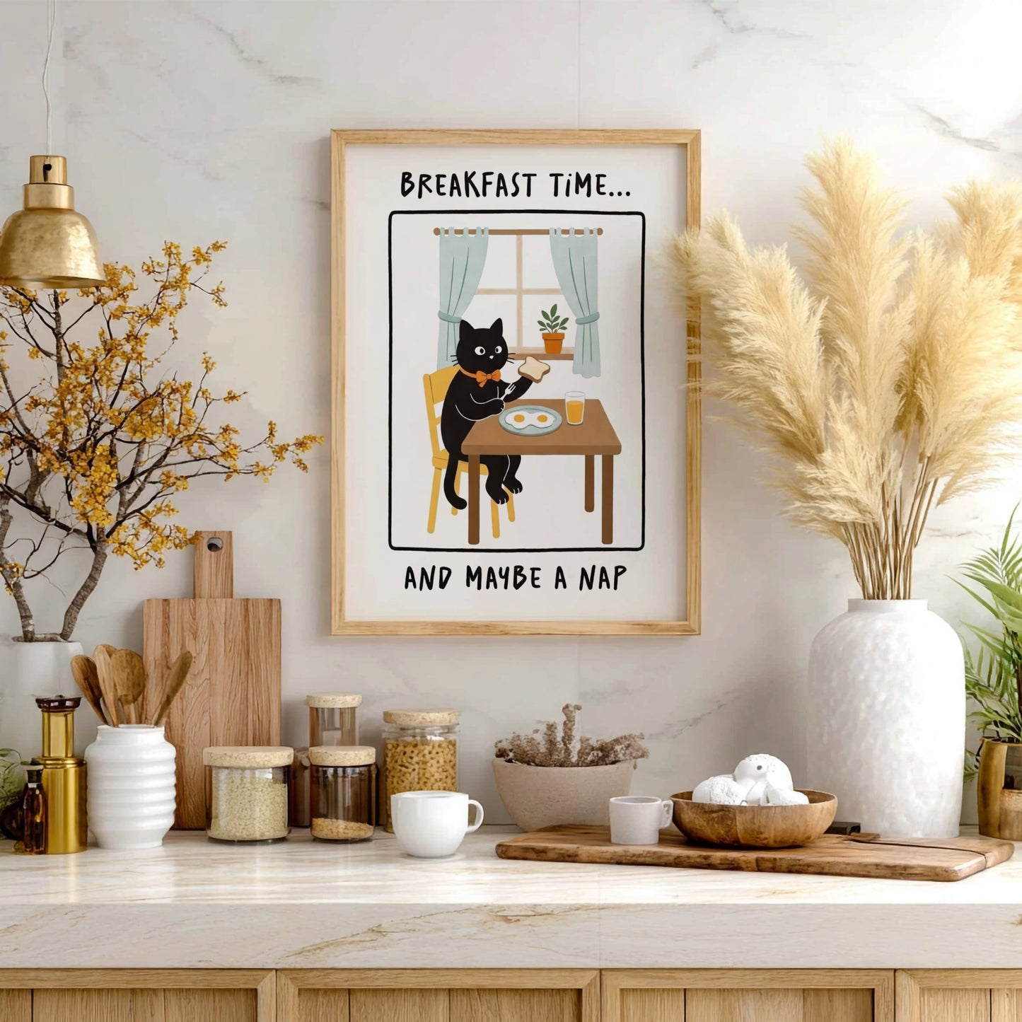 Breakfast Time Poster - Cozy Morning Vibes Wall Art Print
