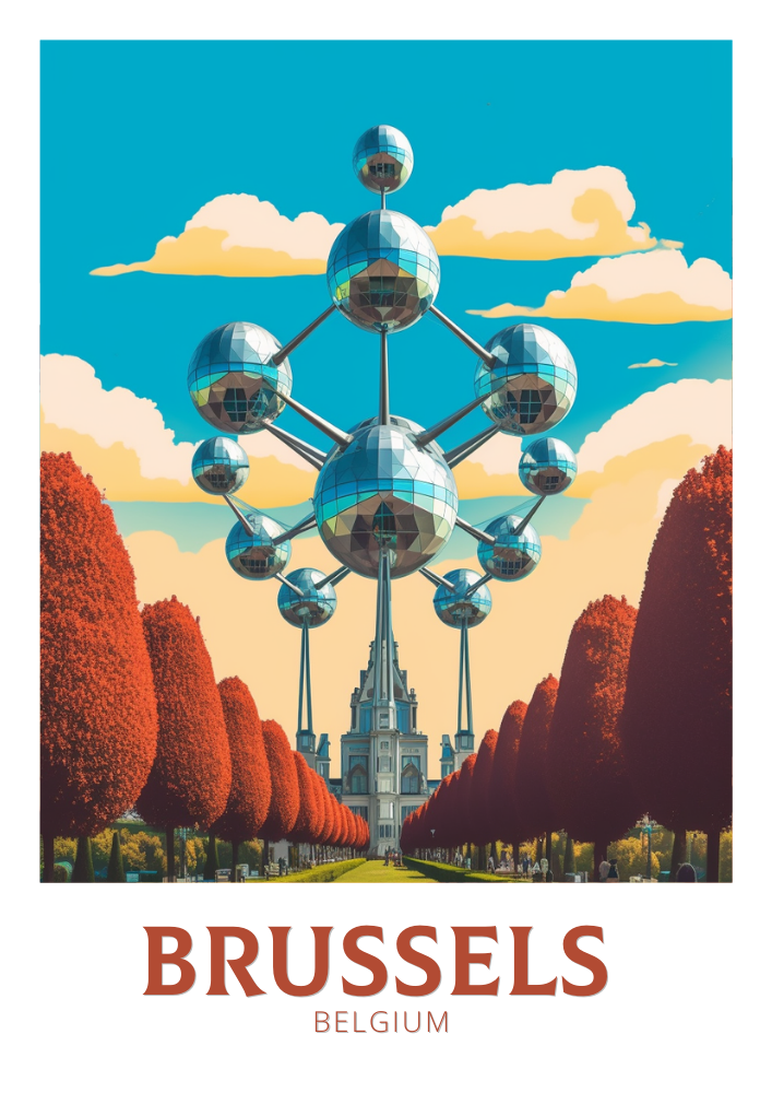 Europe BRUSSELS TRAVEL PRINT - BELGIUM ARTWORK
