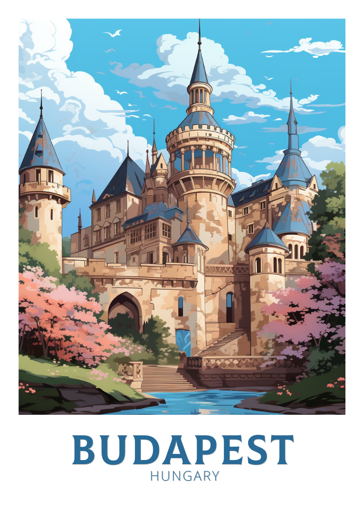 Europe BUDAPEST TRAVEL WALLART - HUNGARY POSTER