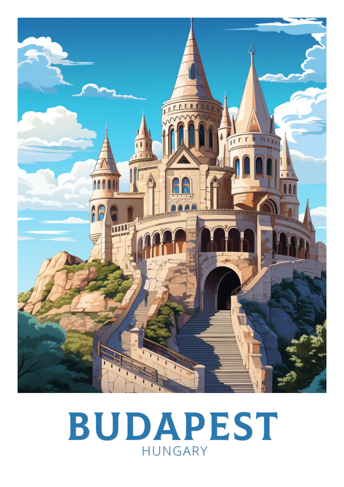 Europe BUDAPEST TRAVEL ARTWORK - HUNGARY POSTER