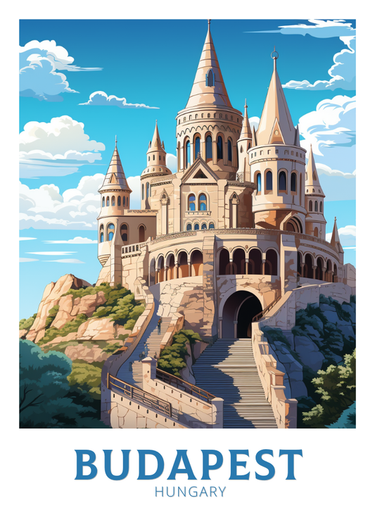 Budapest Illustration Poster