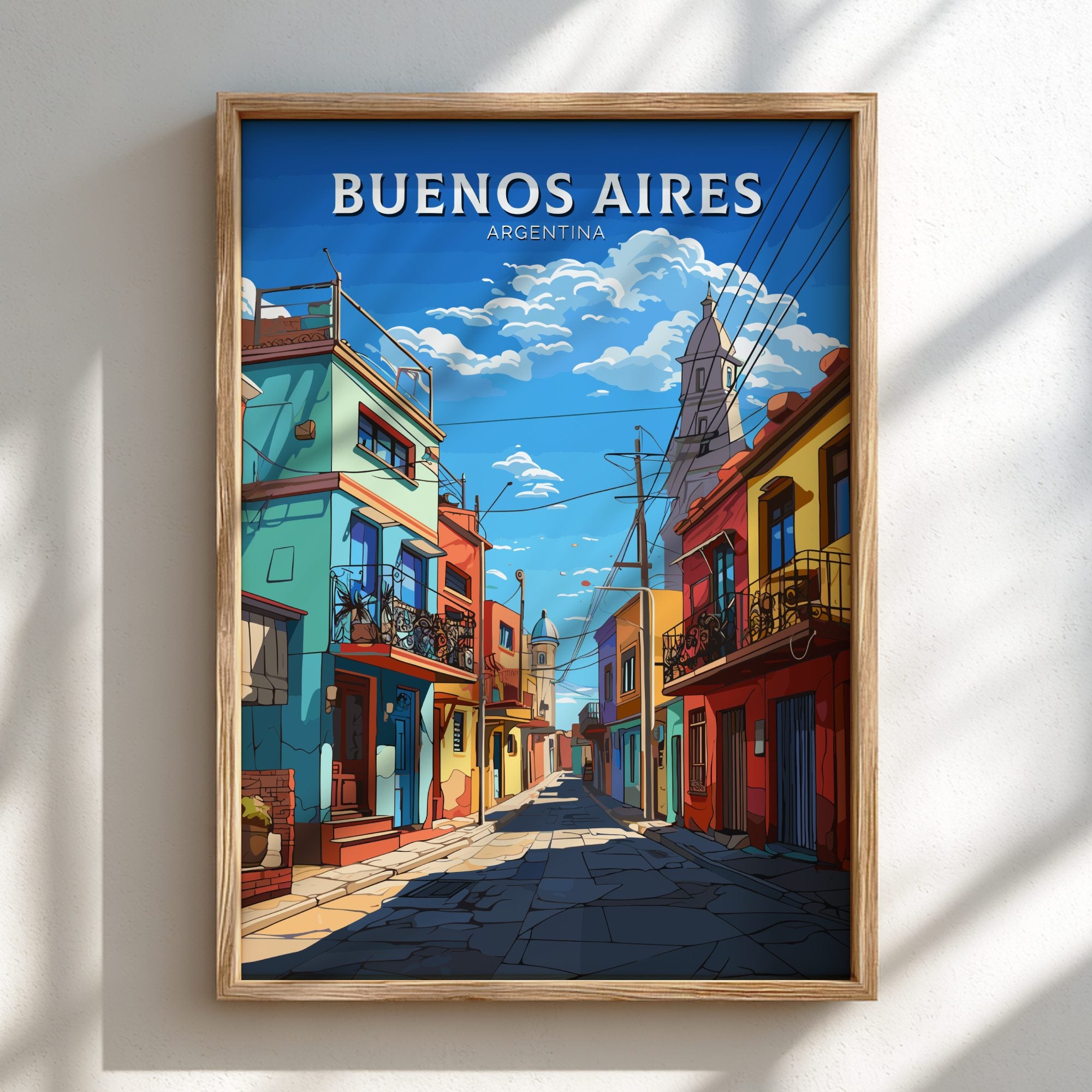 South America BUENOS AIRES CITY POSTER - ARGENTINE URBAN PRINT