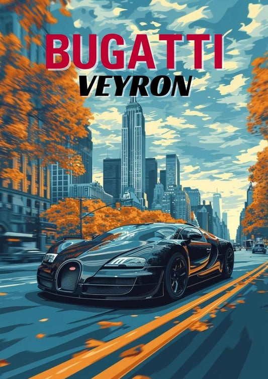 Affiche Bugatti Veyron des années 2000