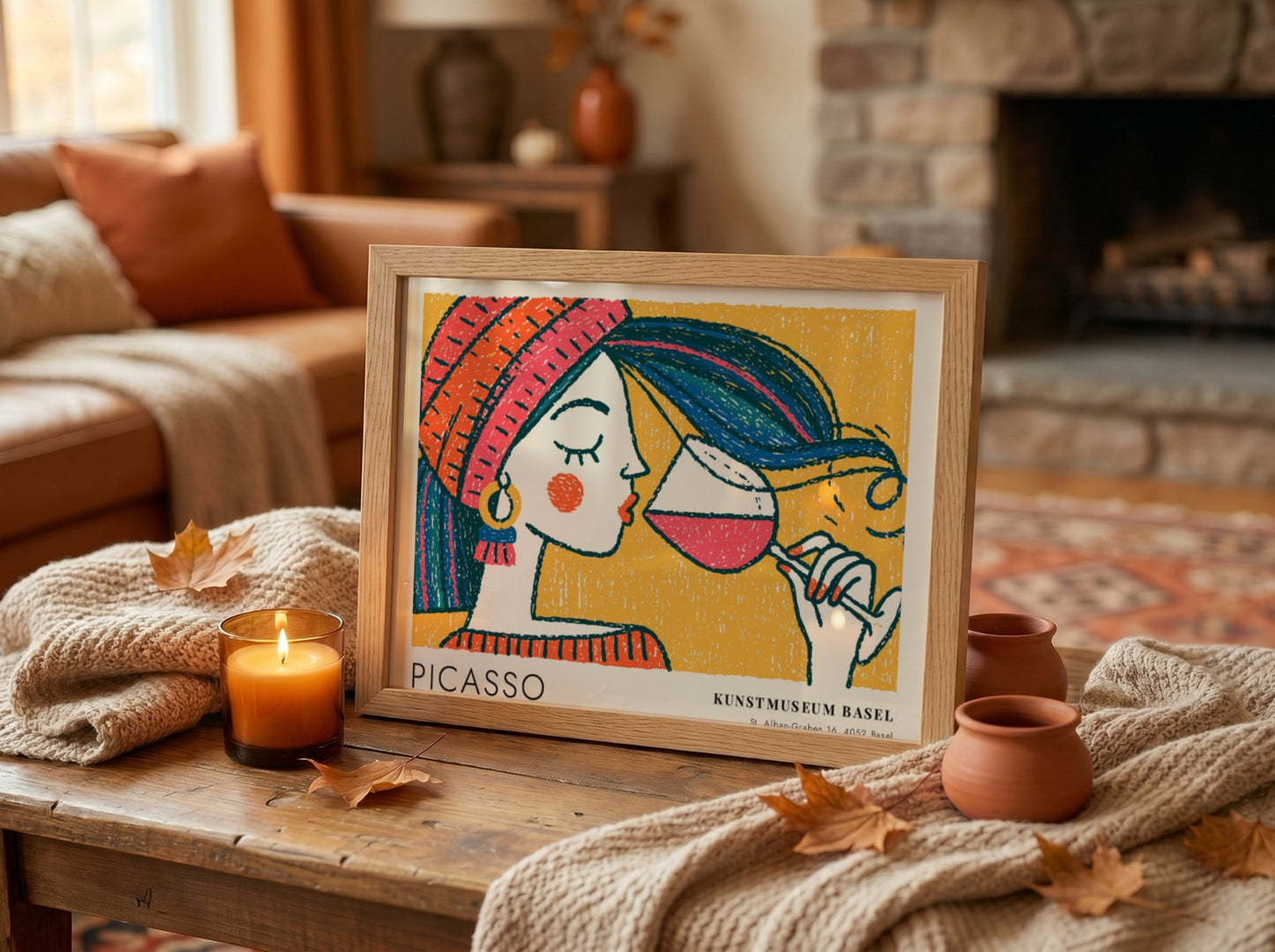 Pablo Picasso poster featuring Bull and Matador design with vibrant colors and bold lines