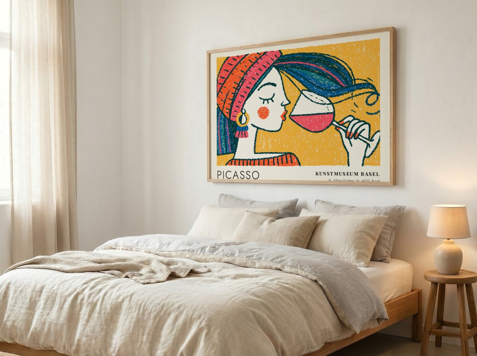 Pablo Picasso poster featuring Bull and Matador design with vibrant colors and bold lines