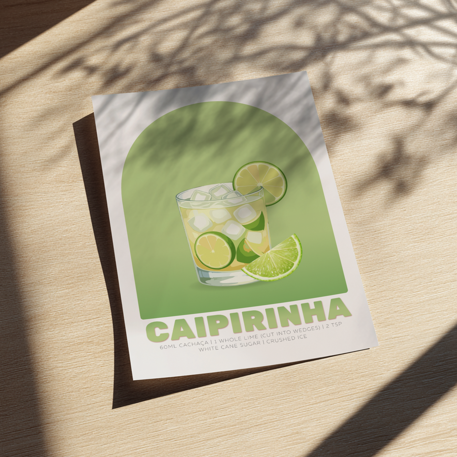 Caipirinha Cocktail Poster - Drinks Wall Art