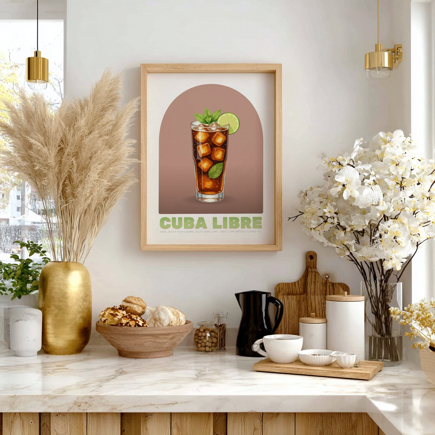 Cuba Libre Cocktail Poster - Drinks Wall Art