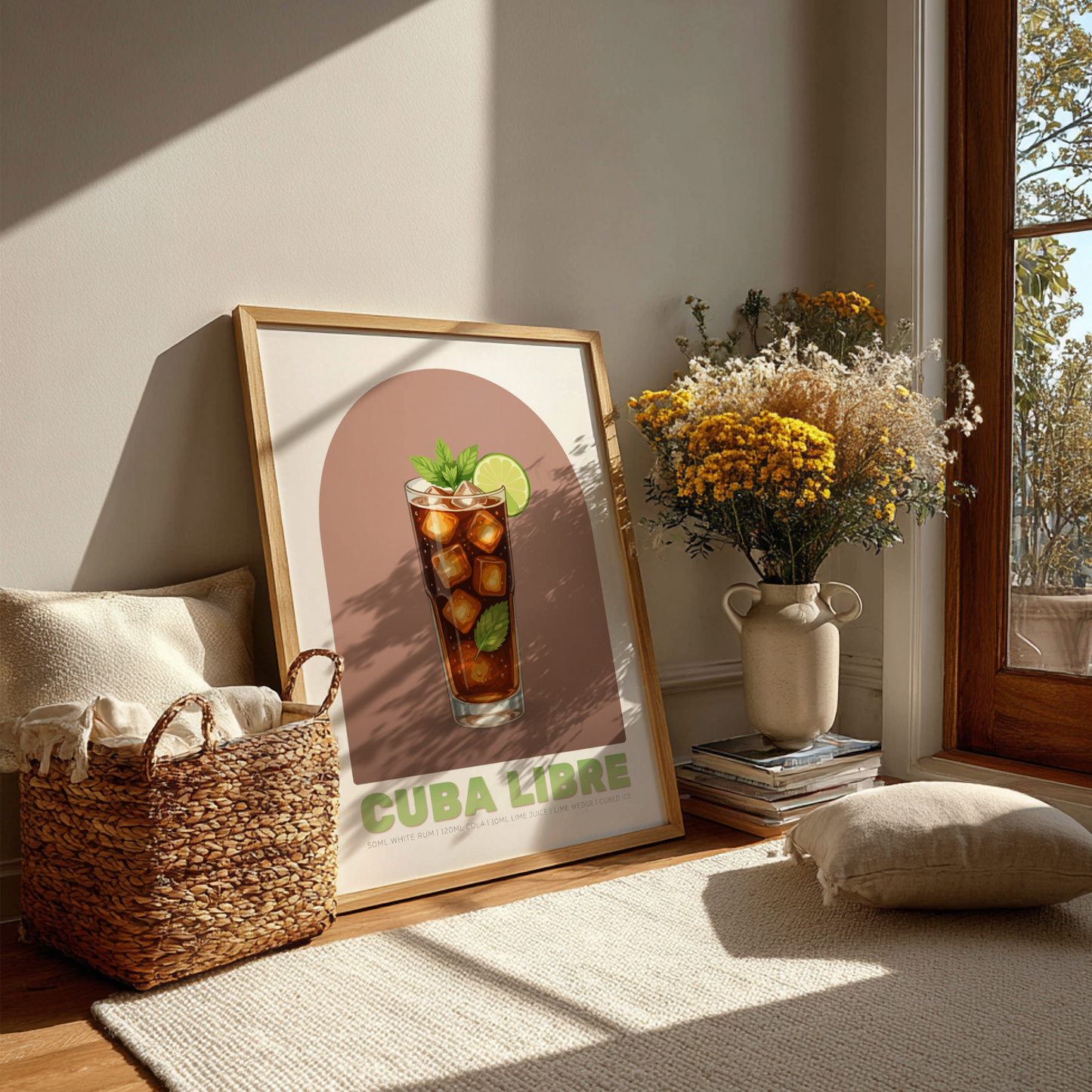 Cuba Libre Cocktail Poster - Drinks Wall Art