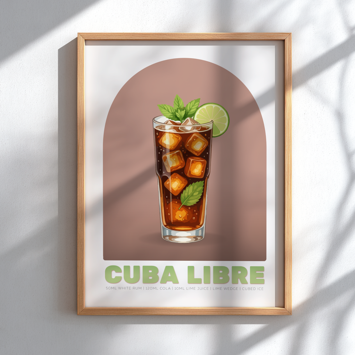Cuba Libre Cocktail Poster - Drinks Wall Art