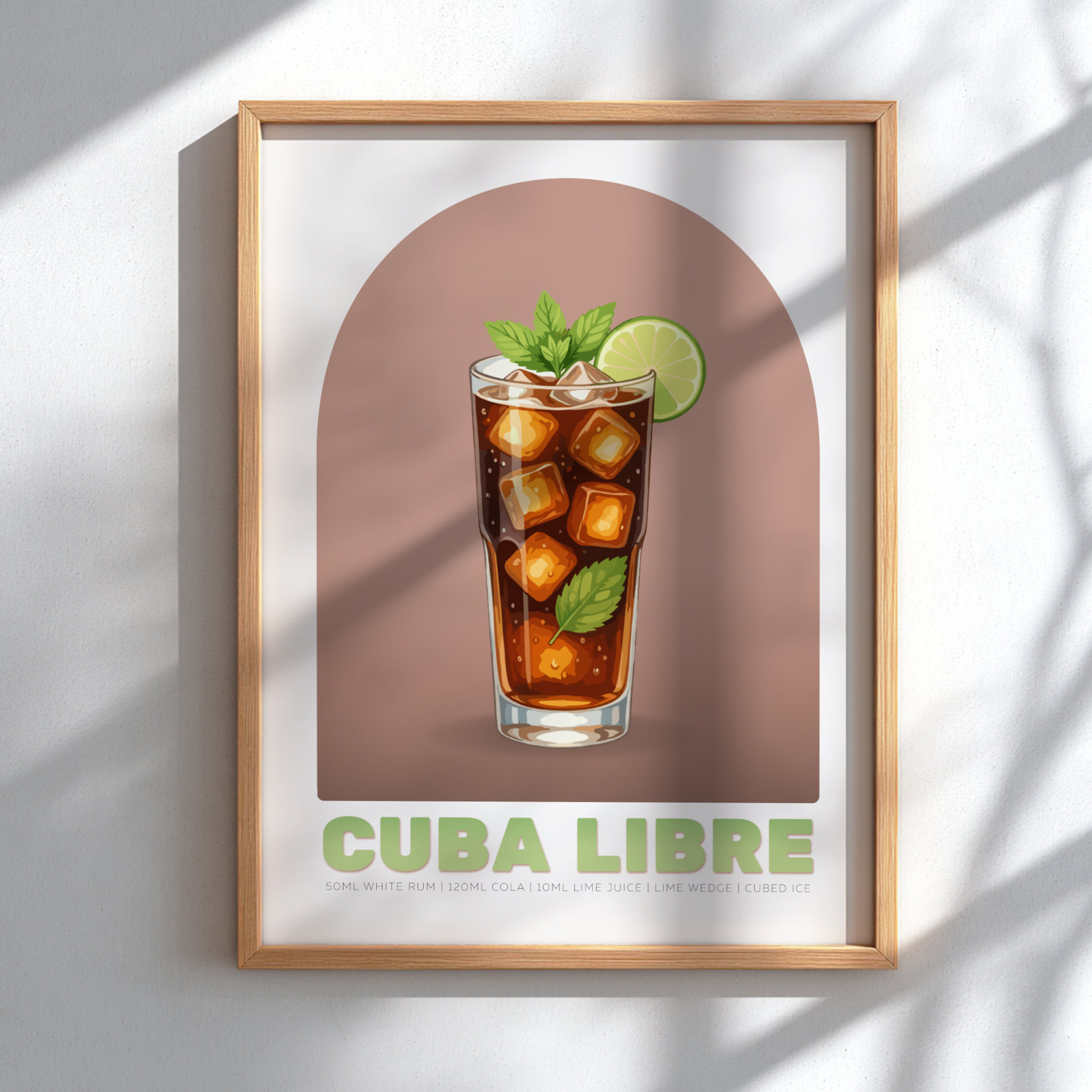 Cuba Libre Cocktail Poster - Drinks Wall Art