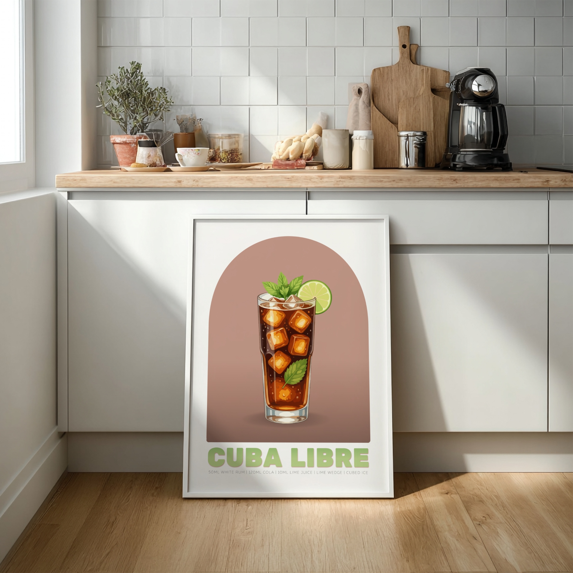 Cuba Libre Cocktail Poster - Drinks Wall Art