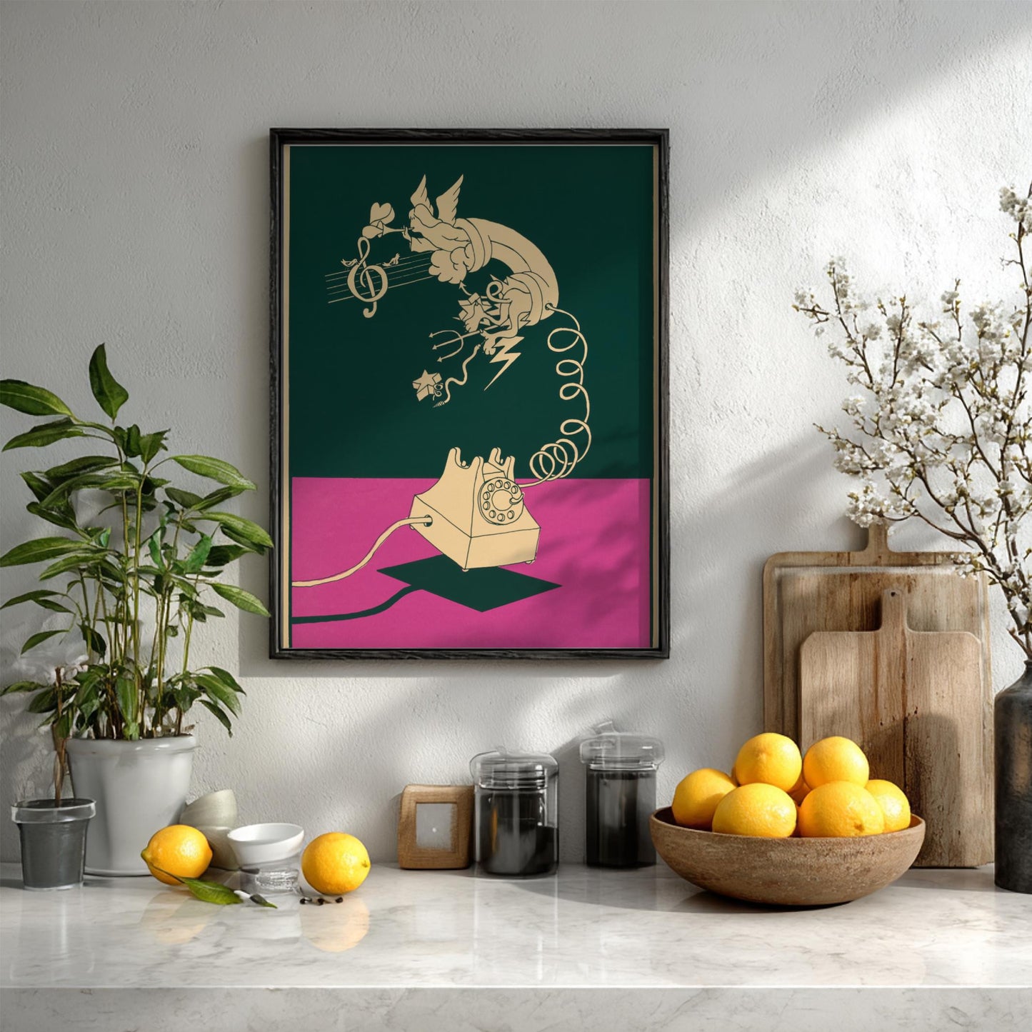 Call For Help - Famous Art Mashup - Minimalist Relatable Wall Art