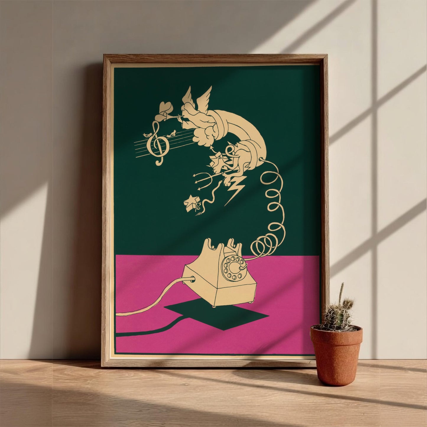 Call For Help - Famous Art Mashup - Minimalist Relatable Wall Art