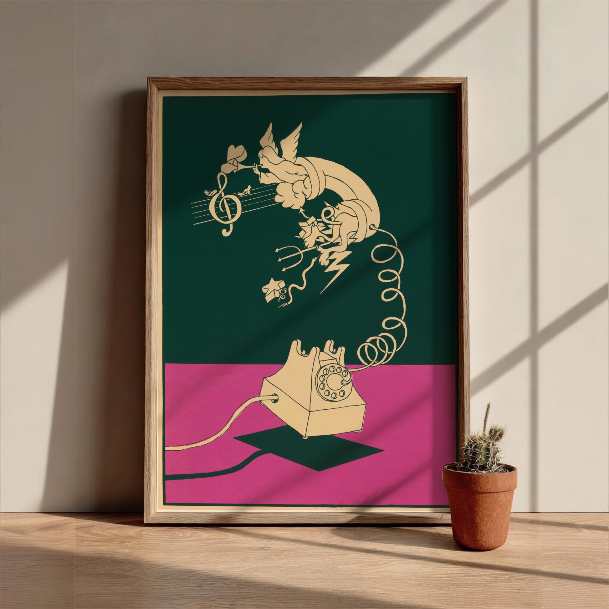 Call For Help - Famous Art Mashup - Minimalist Relatable Wall Art