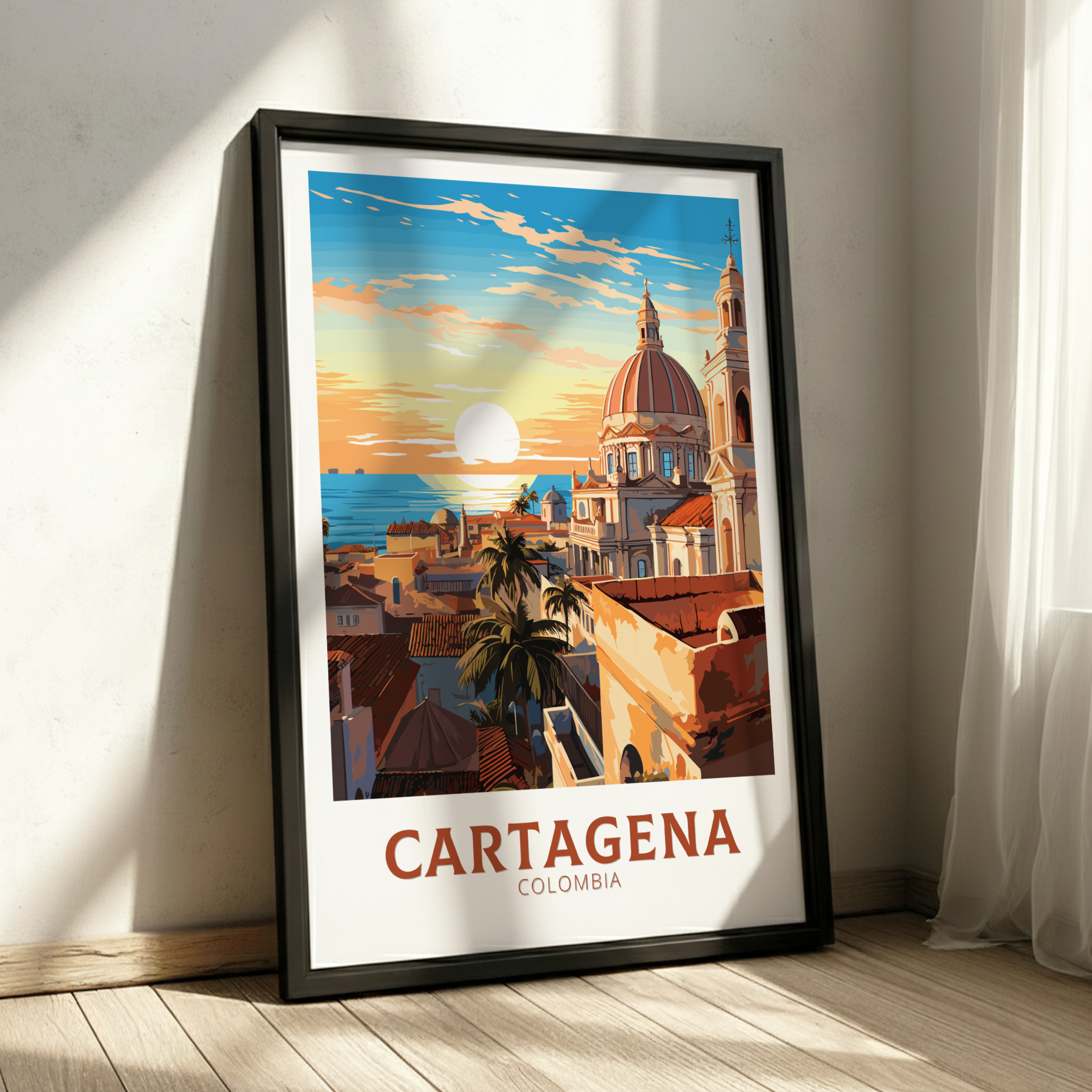 South America CARTAGENA PRINT - VINTAGE TRAVEL POSTER