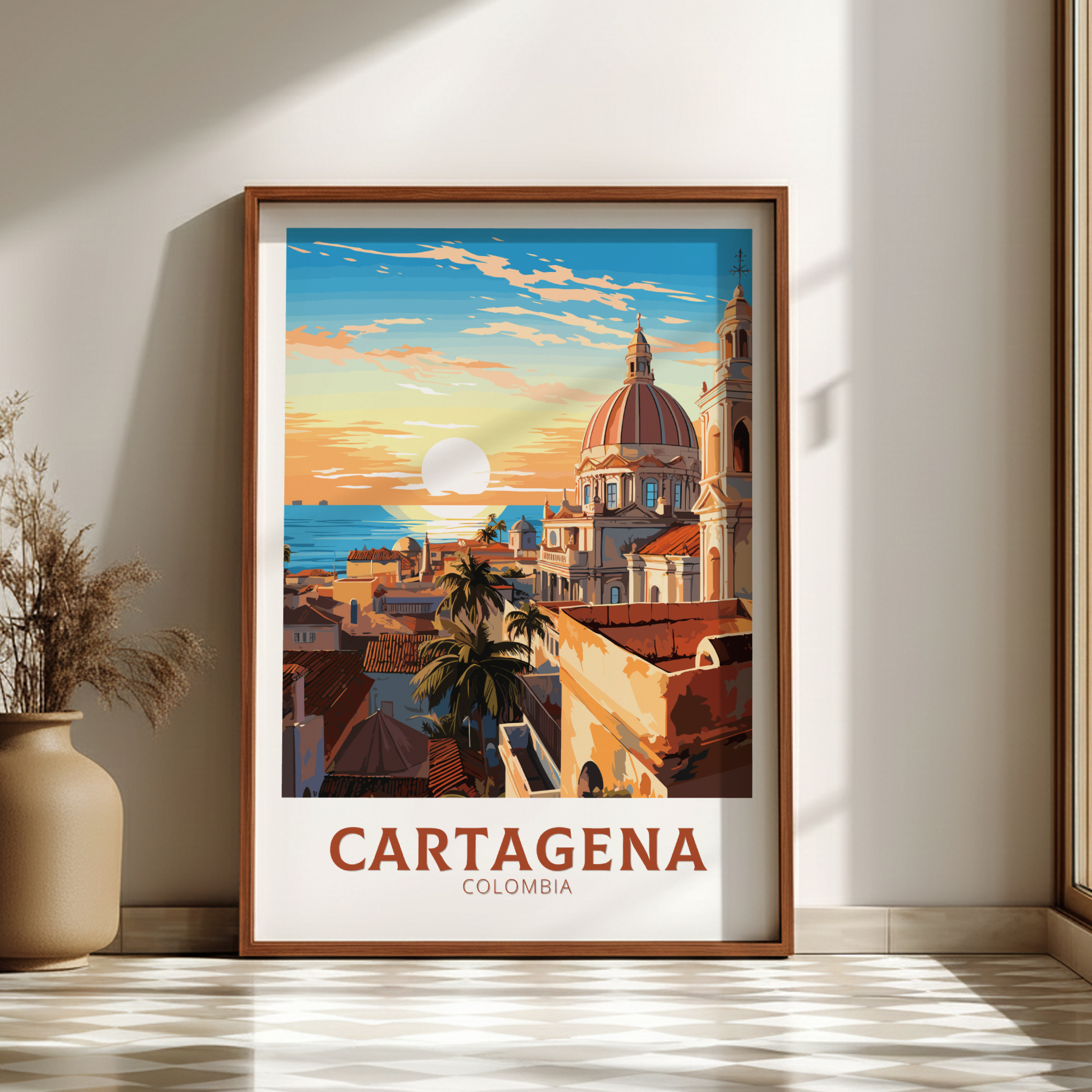 South America CARTAGENA PRINT - VINTAGE TRAVEL POSTER