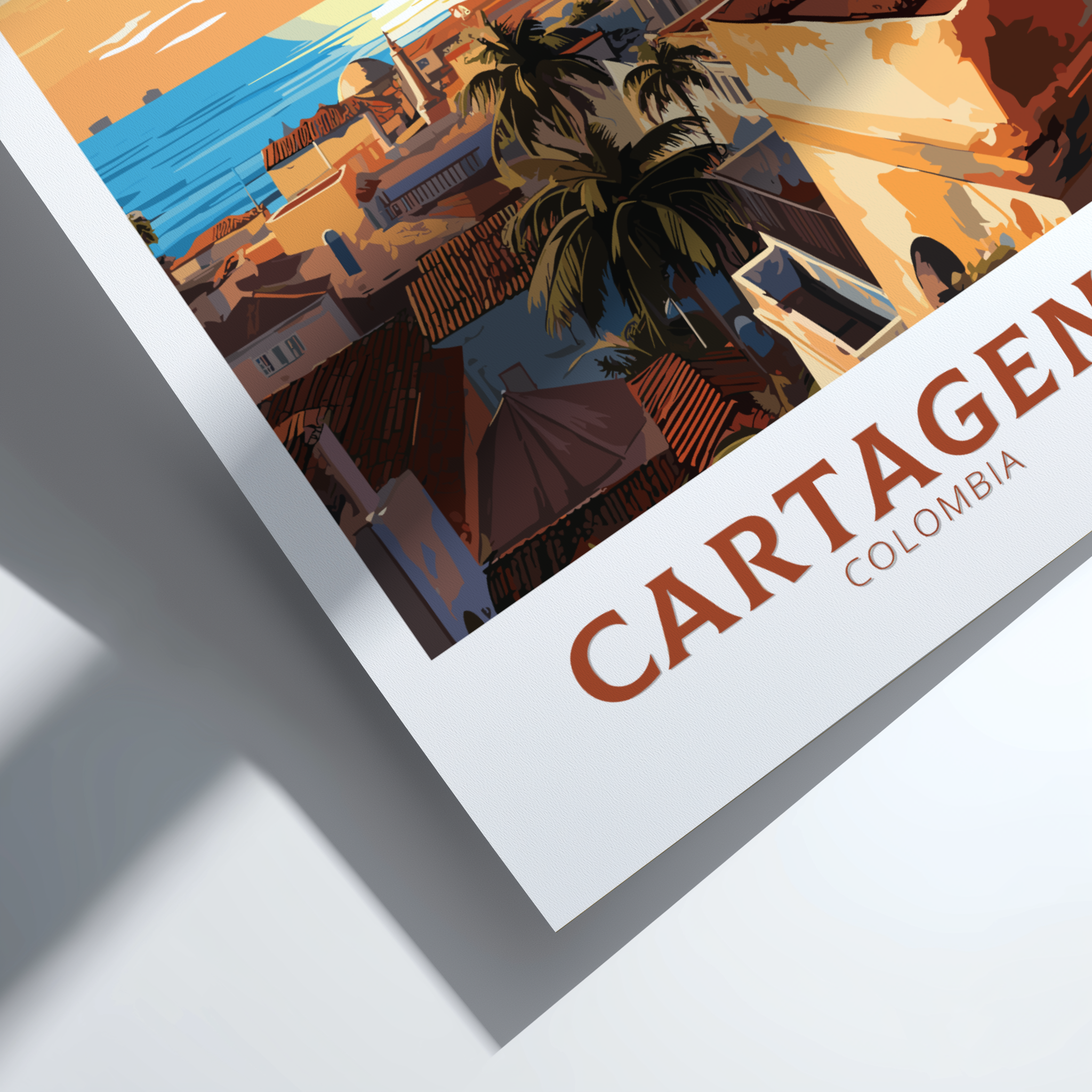 South America CARTAGENA PRINT - VINTAGE TRAVEL POSTER