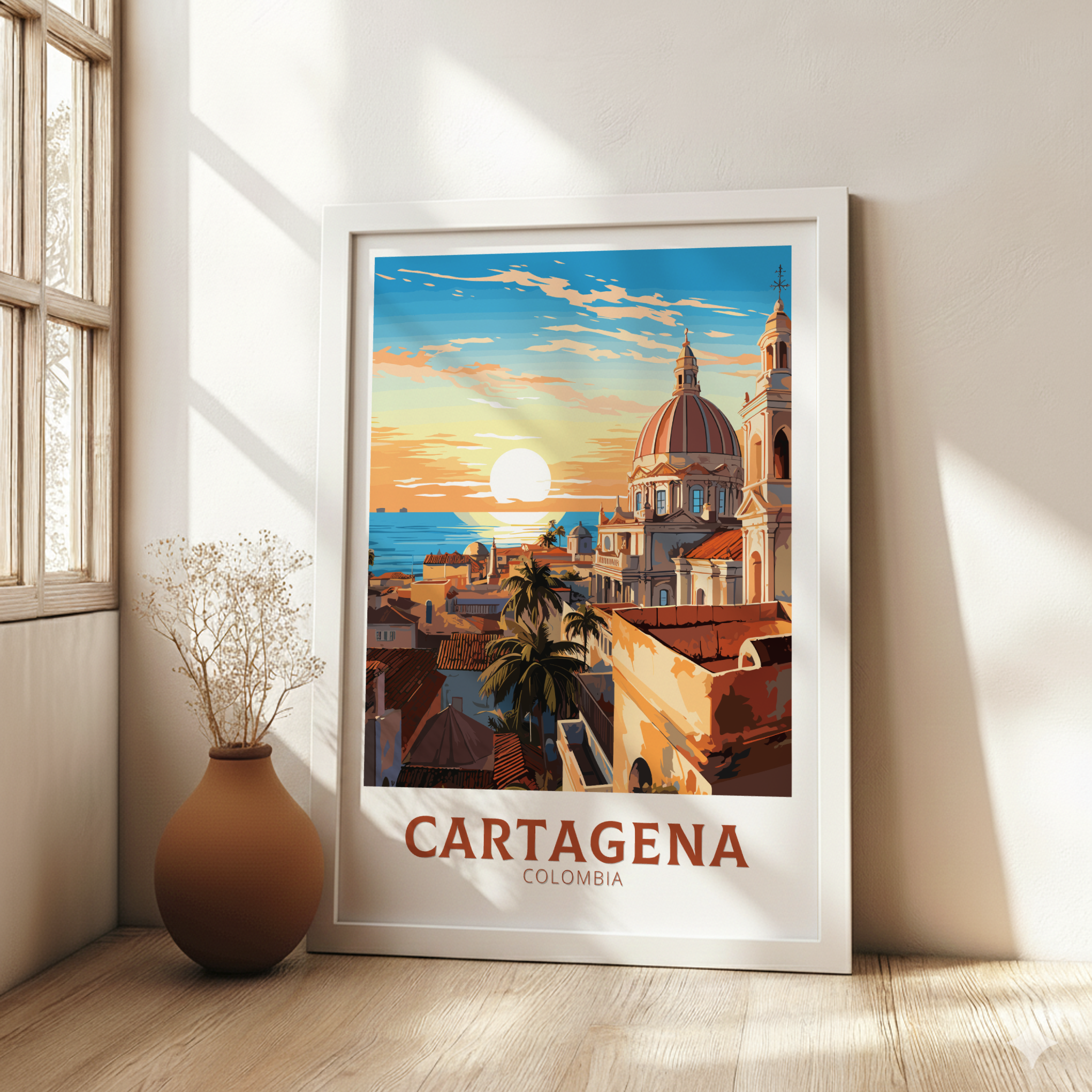South America CARTAGENA PRINT - VINTAGE TRAVEL POSTER