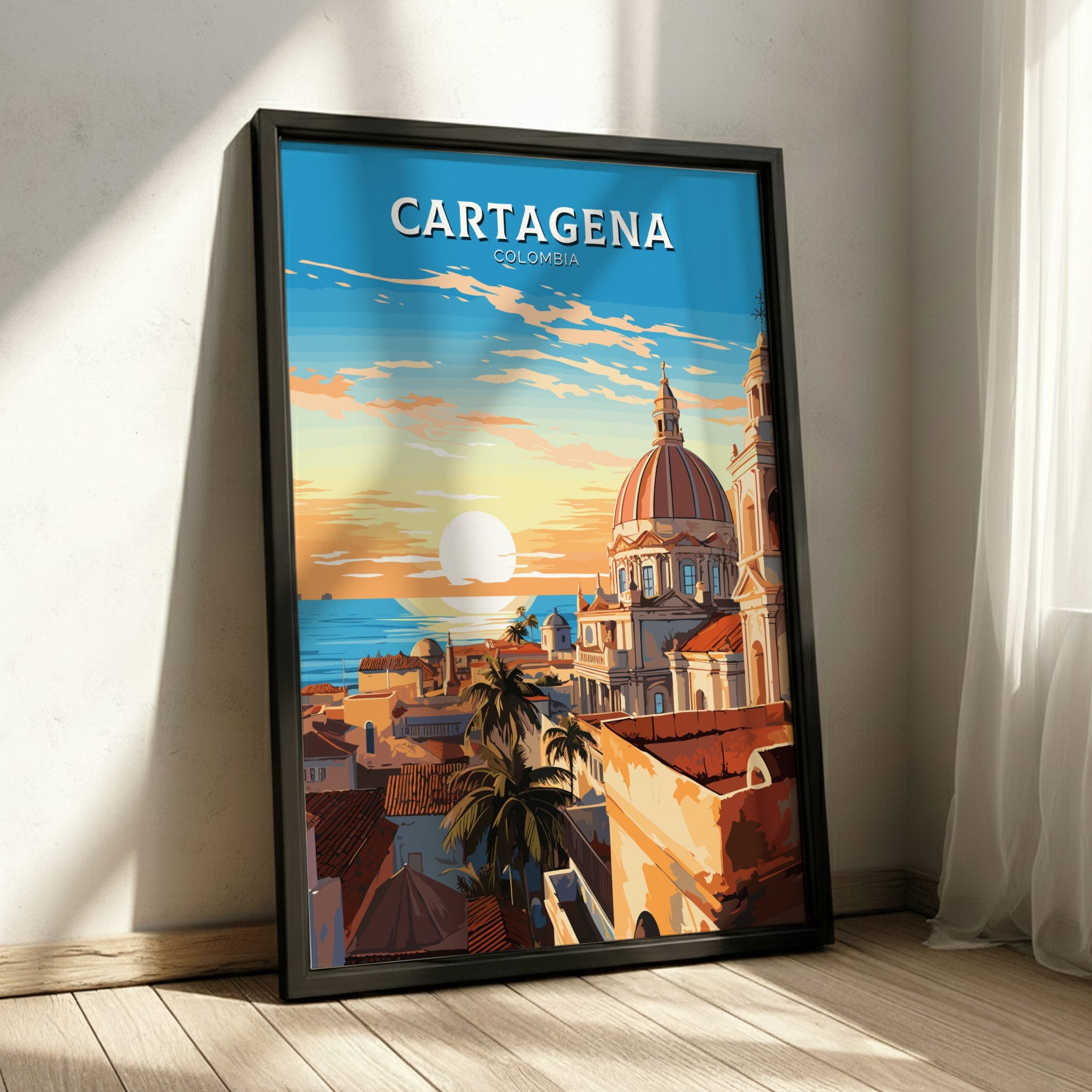 South America CARTAGENA POSTER - COLOMBIA CITY PRINT