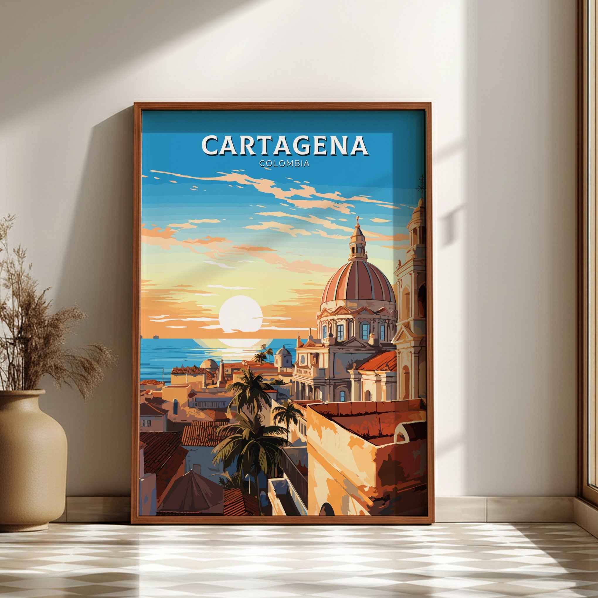 South America CARTAGENA POSTER - COLOMBIA CITY PRINT