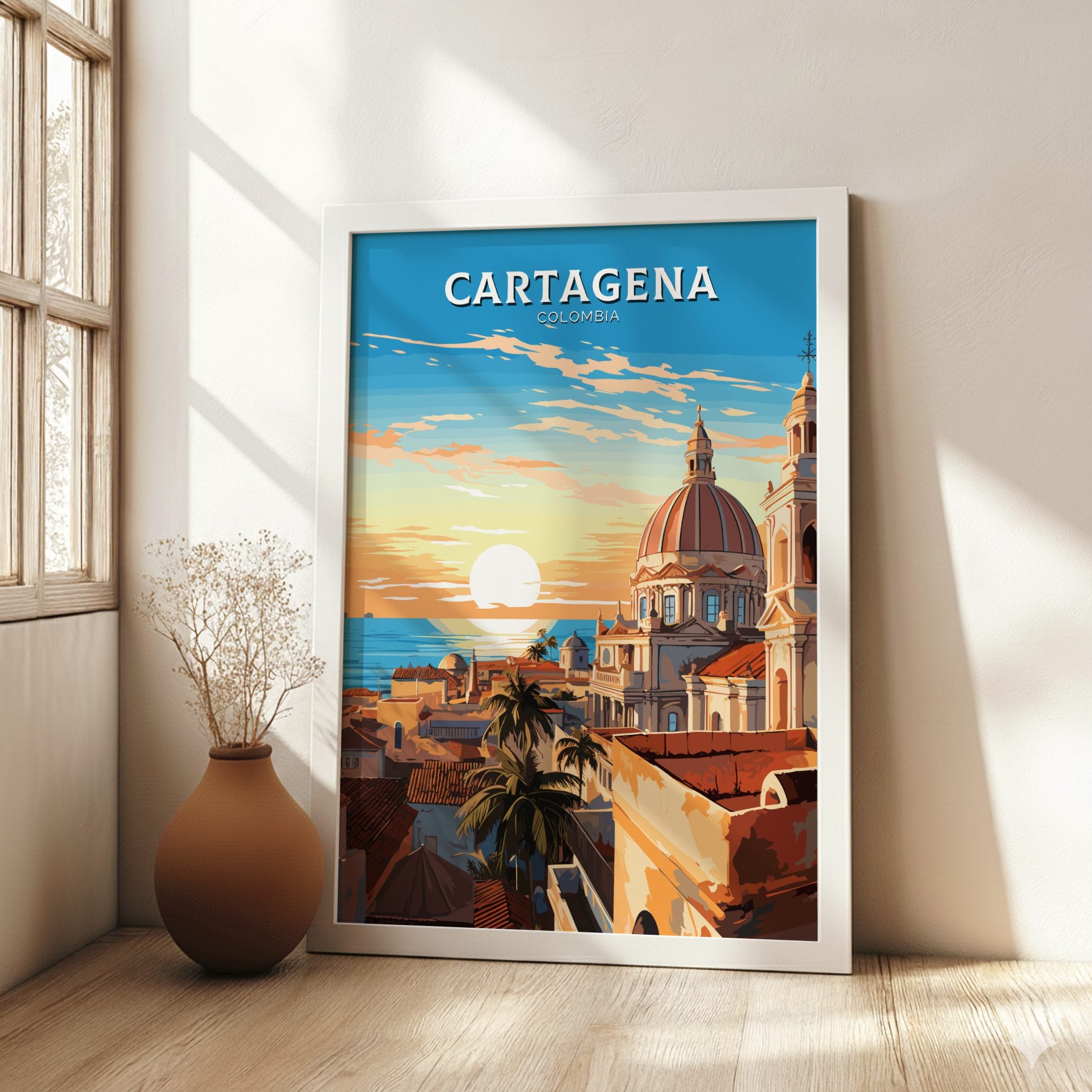South America CARTAGENA POSTER - COLOMBIA CITY PRINT