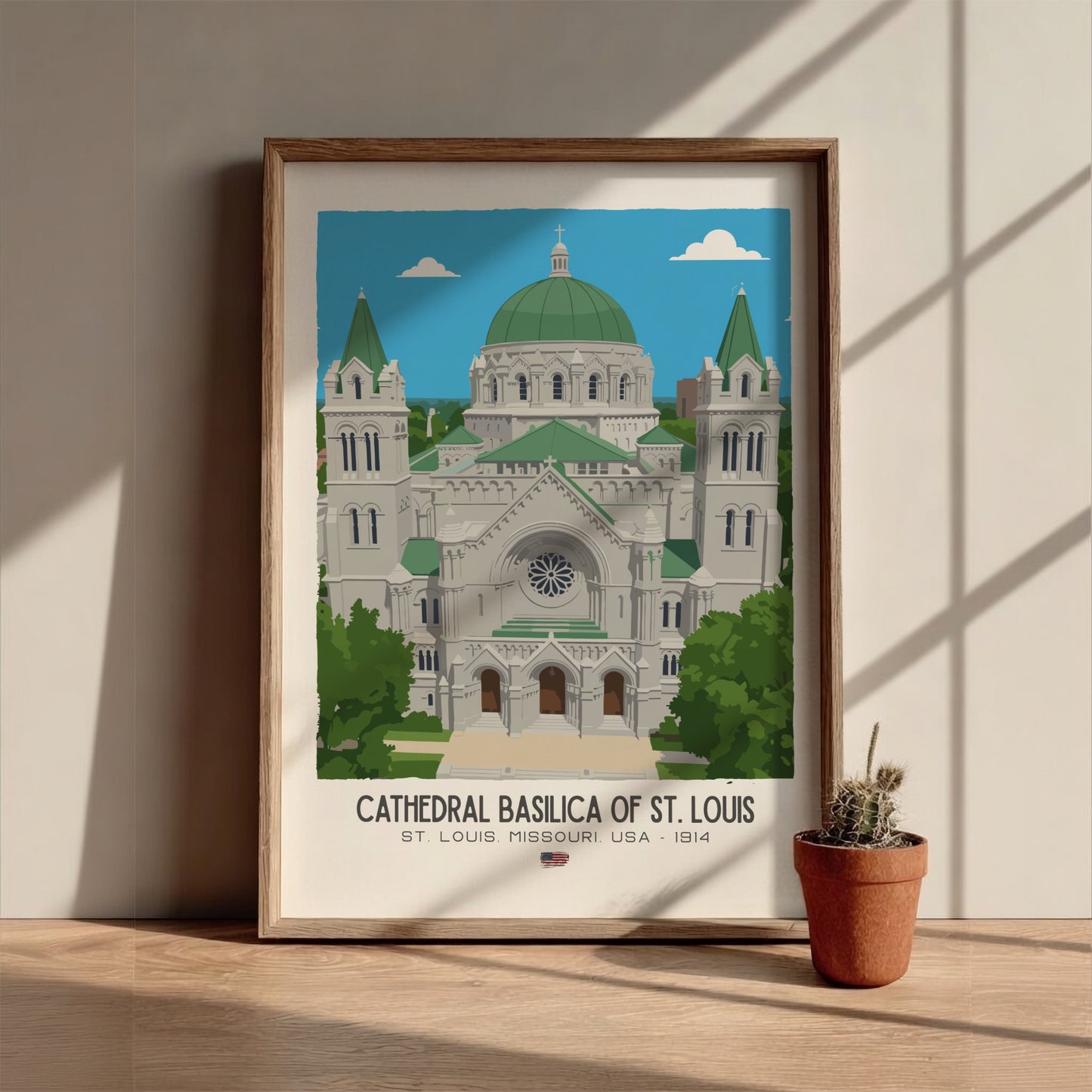 Cathedral Basilica of St. Louis Art - The Neo-Byzantine Masterpiece Wall Print
