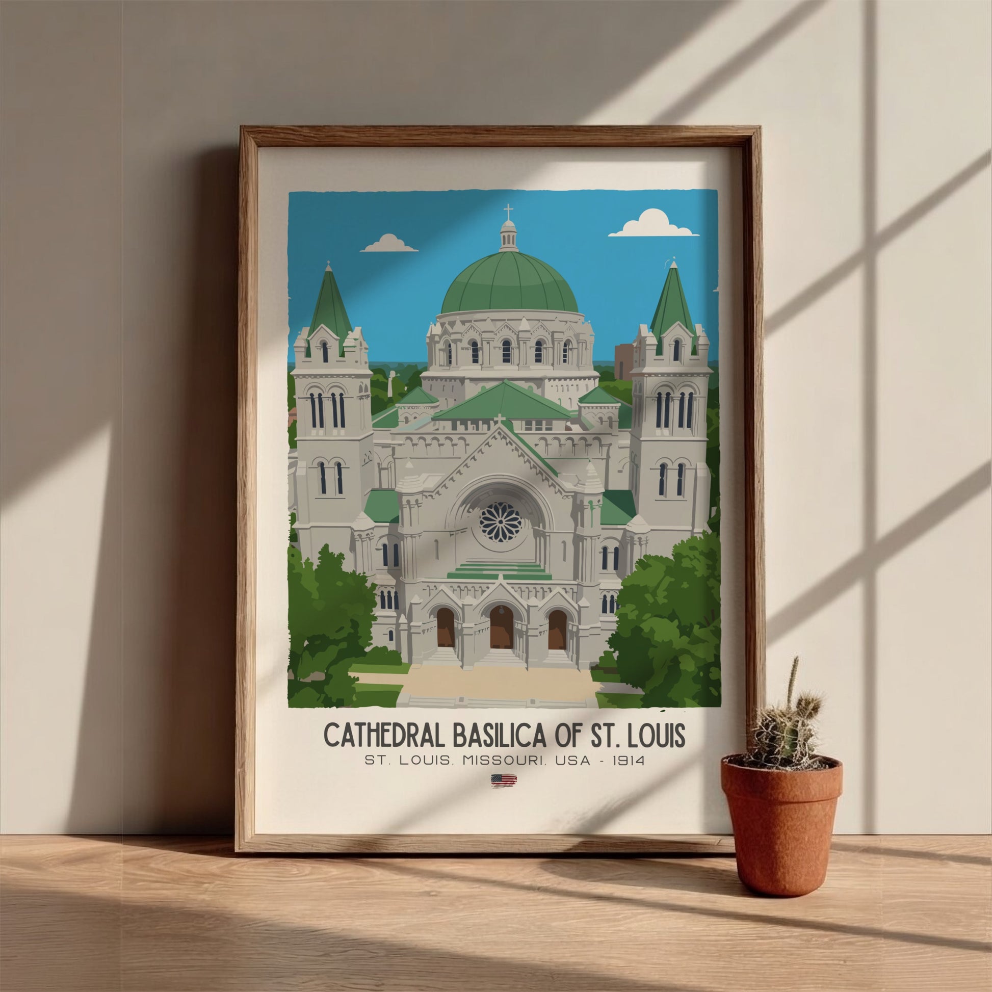 Cathedral Basilica of St. Louis Art - The Neo-Byzantine Masterpiece Wall Print