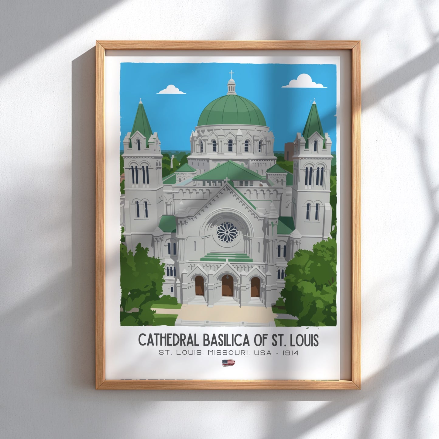 Cathedral Basilica of St. Louis Art - The Neo-Byzantine Masterpiece Wall Print