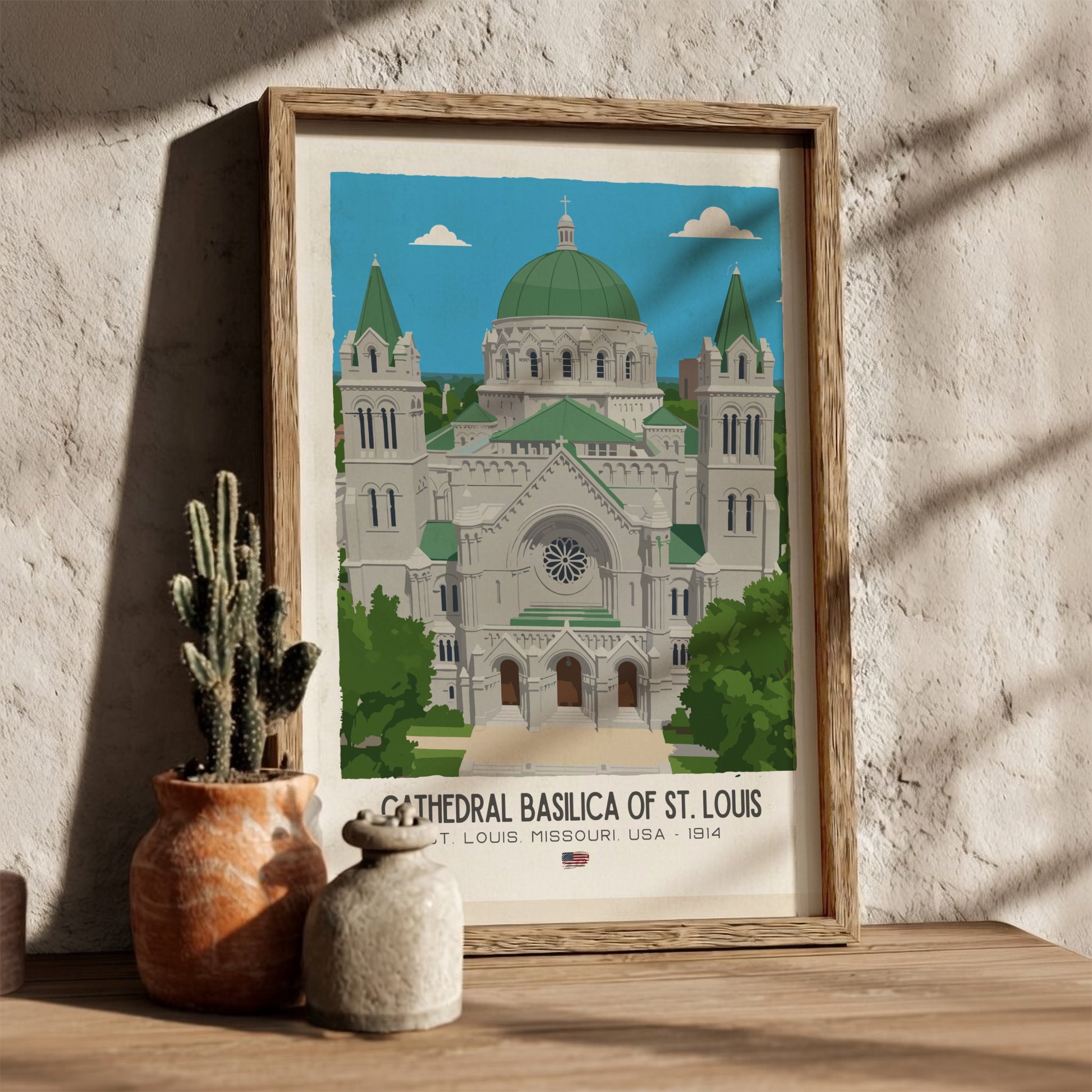 Cathedral Basilica of St. Louis Art - The Neo-Byzantine Masterpiece Wall Print