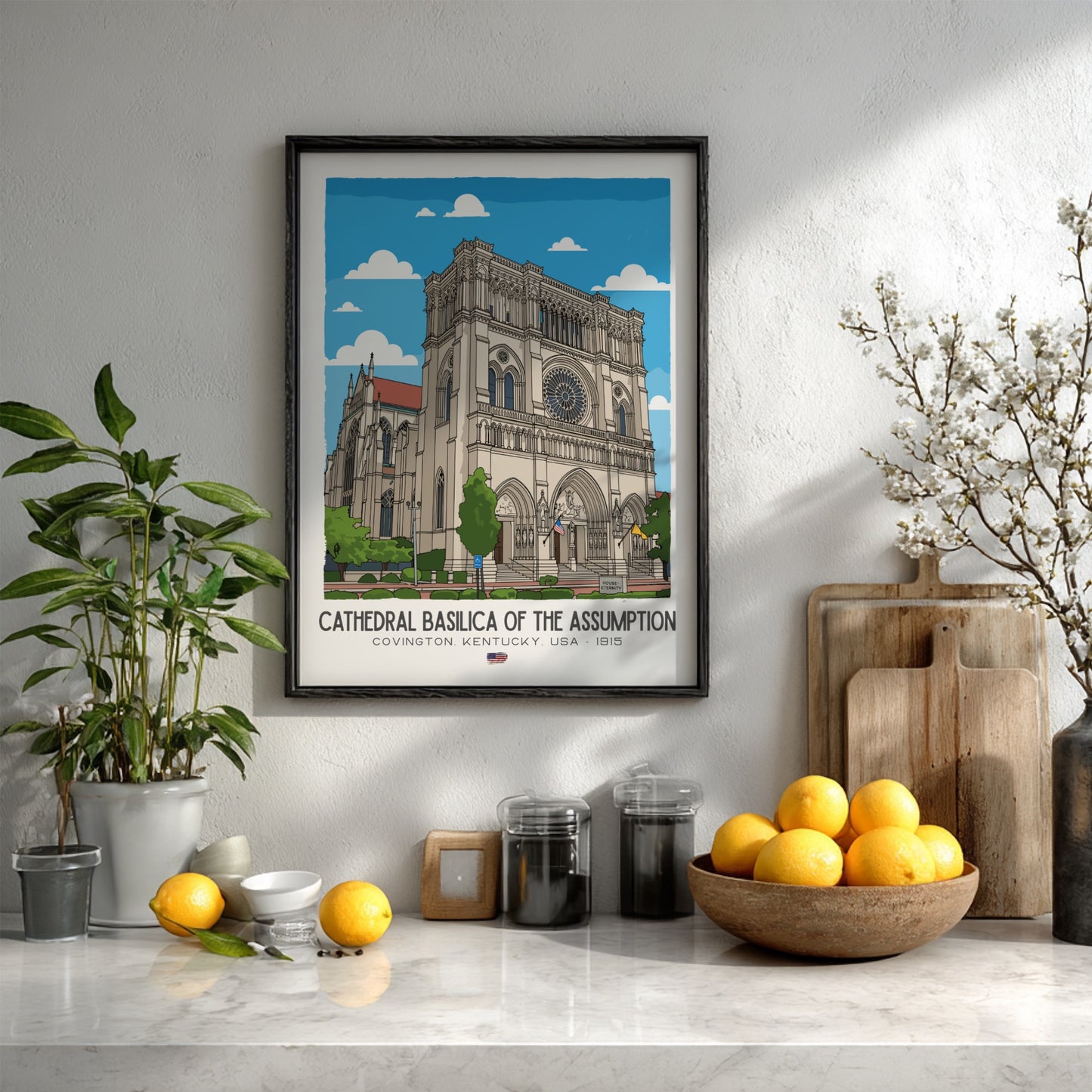 Cathedral Basilica of the Assumption Art - The French Gothic Masterpiece Wall Print