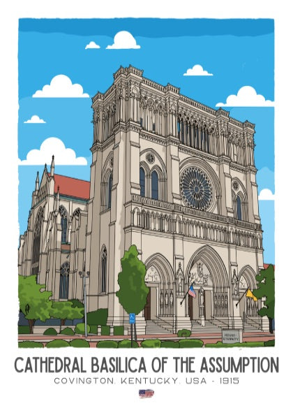 Cathedral Basilica of the Assumption Art - The French Gothic Masterpiece Wall Print