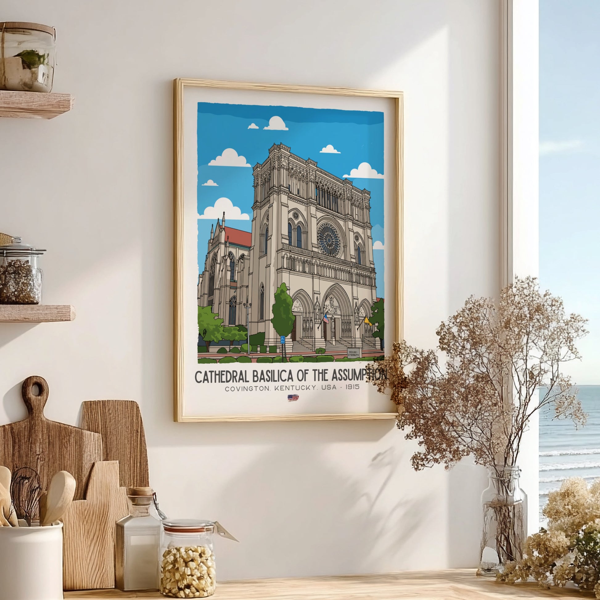 Cathedral Basilica of the Assumption Art - The French Gothic Masterpiece Wall Print